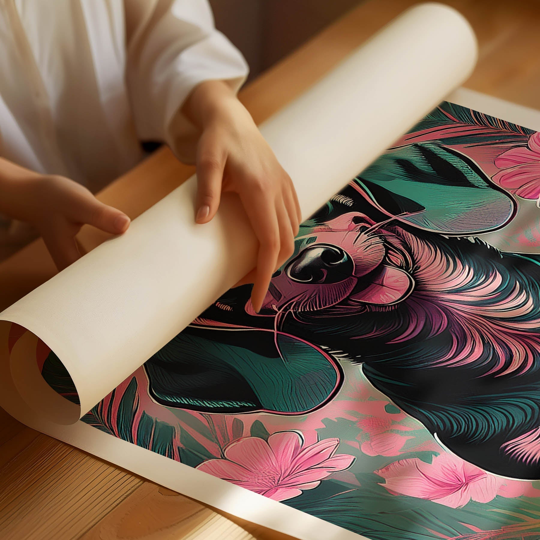 Dachshund Flowery Dog image 1