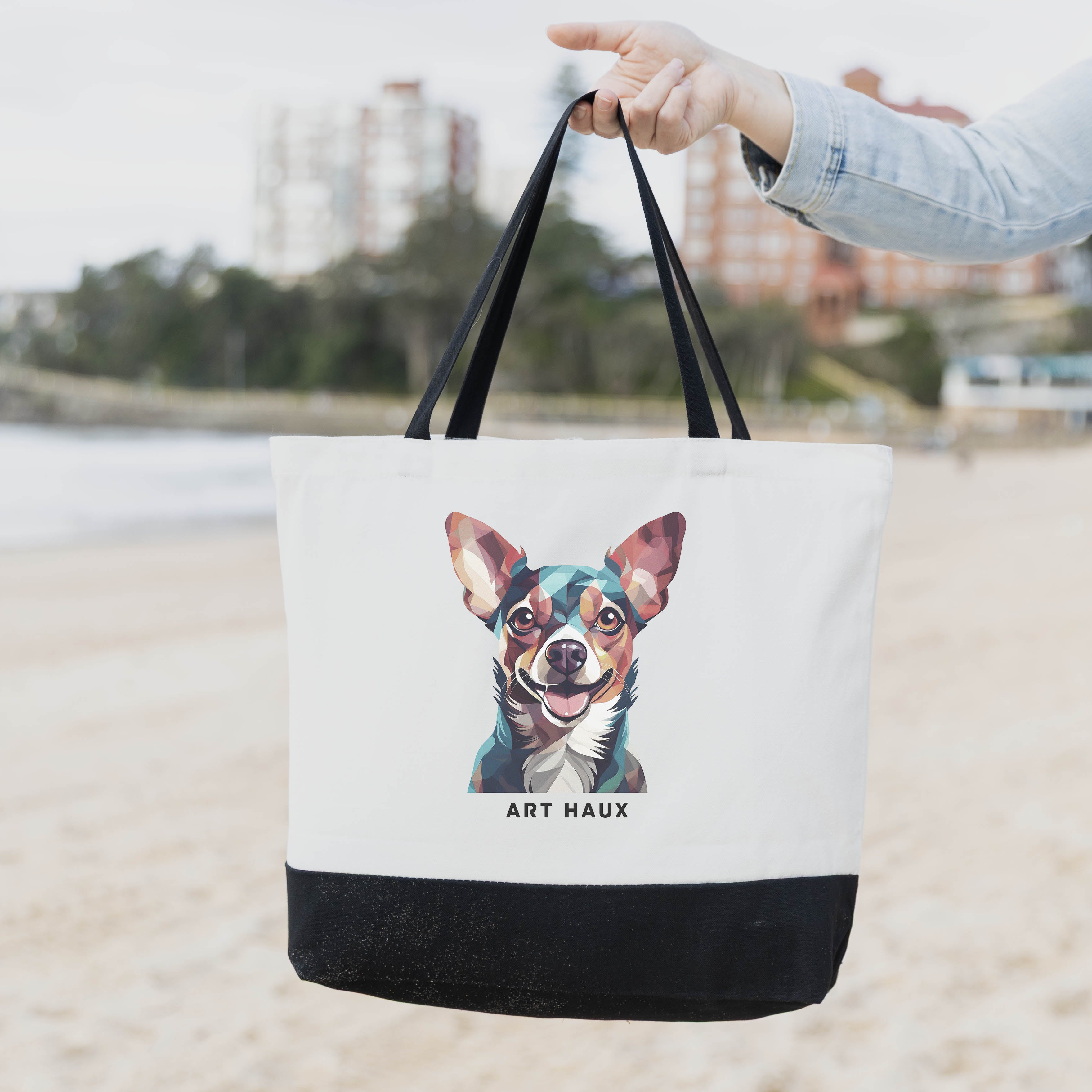 Chihuahua Chic Graphic Art Bag image 1