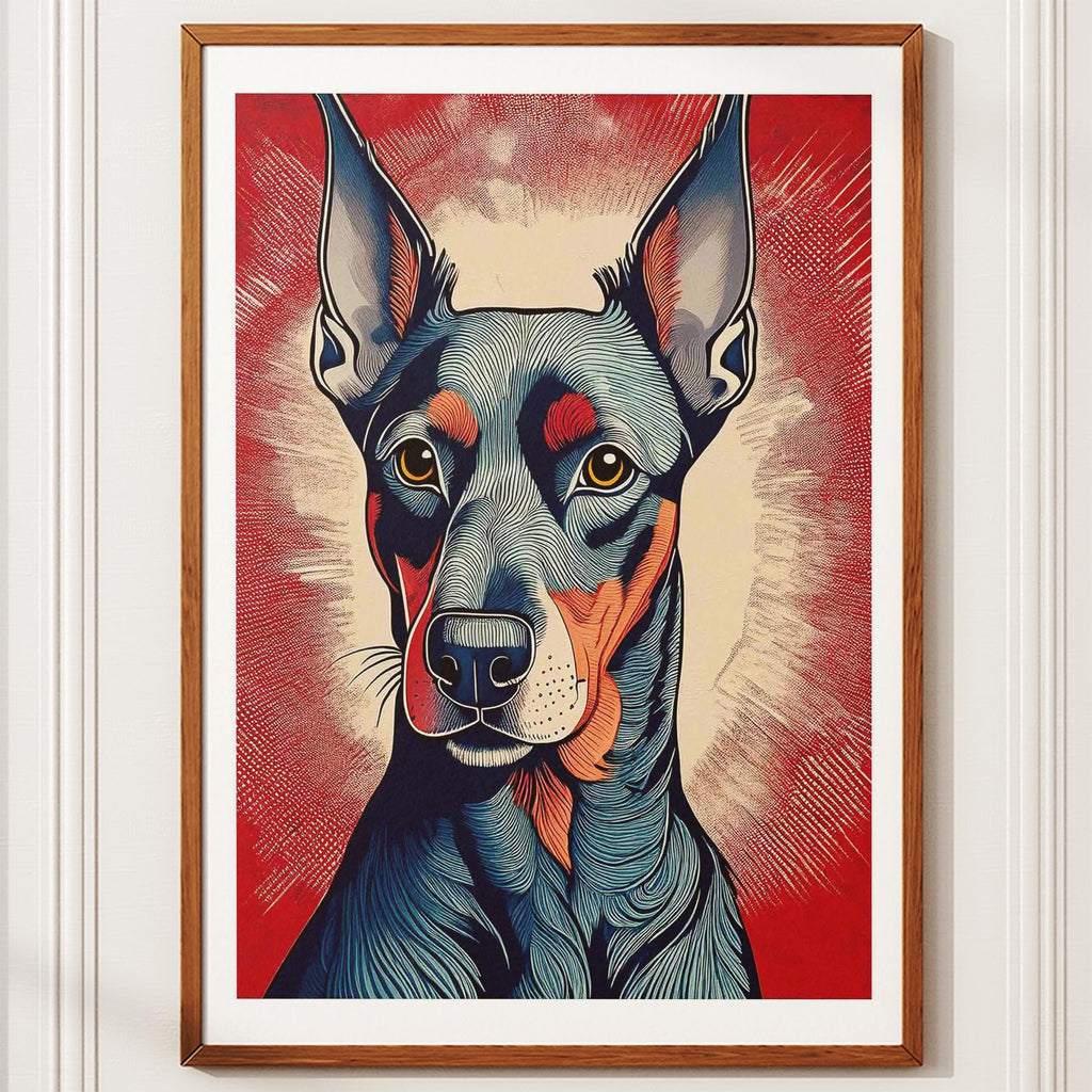 Doberman Hokusai Japanese Inspired Dog Series image 12