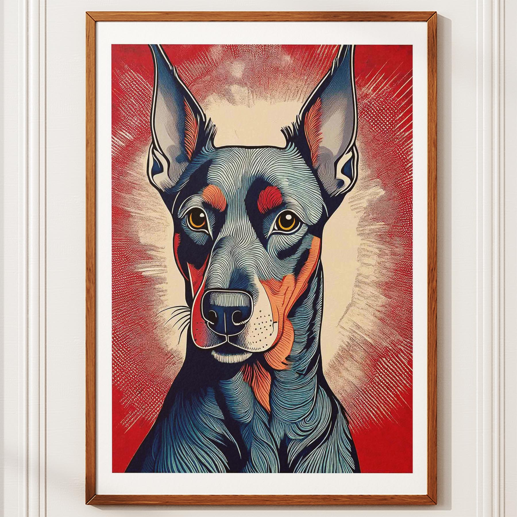 Doberman Hokusai Japanese Inspired Dog Series image 12