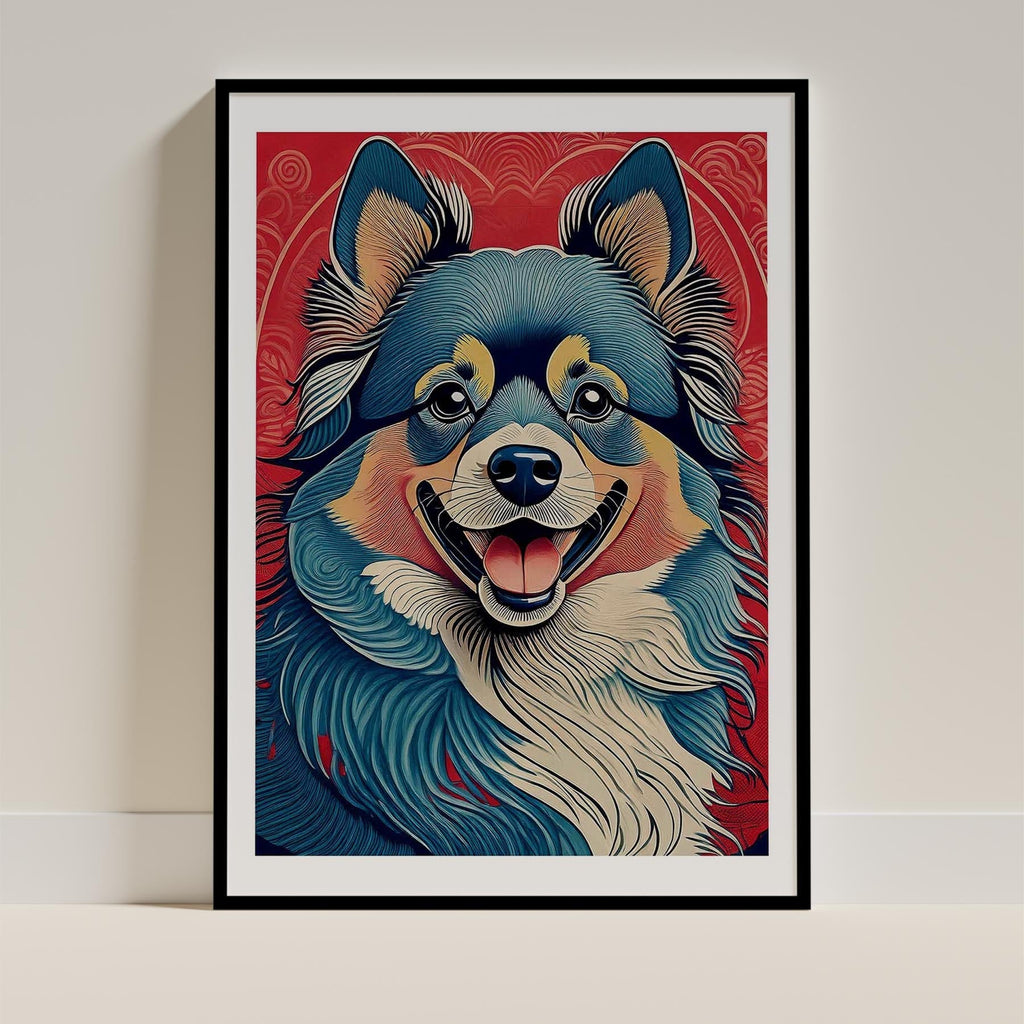 German Spitz Hokusai Japanese Inspired Dog Series image 0