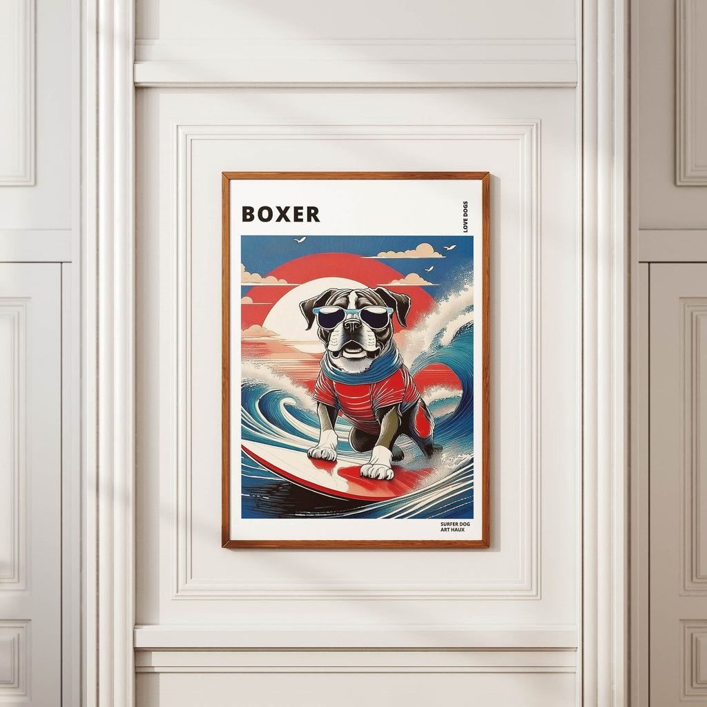 Boxer Hokosai Surfer Dogs 1 image 2