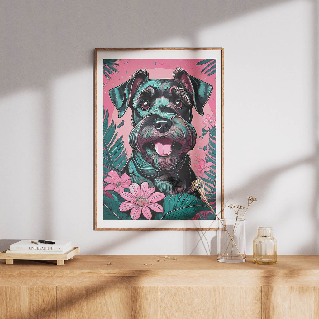 Miniature Schnauzer Flowery Dog image 8