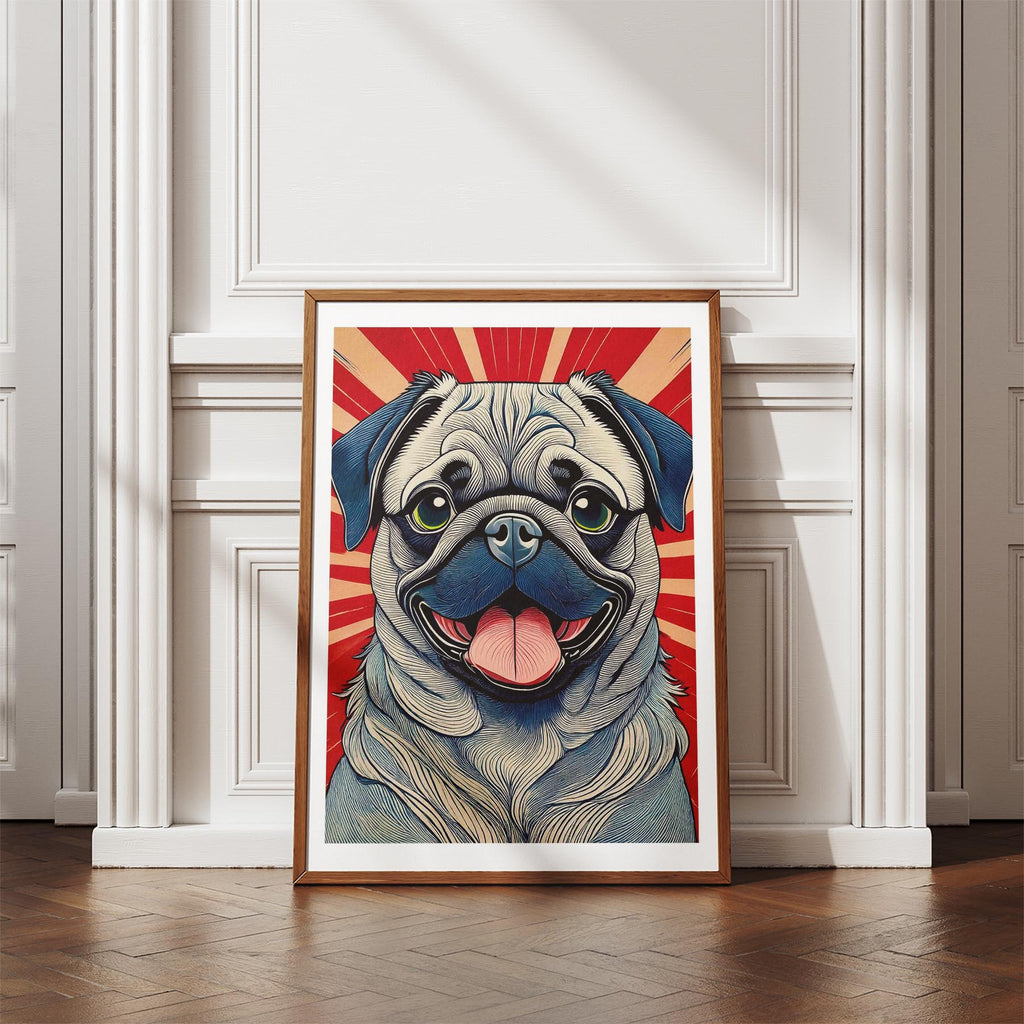 Pug Hokusai Japanese Inspired Dog Series 3 image 4