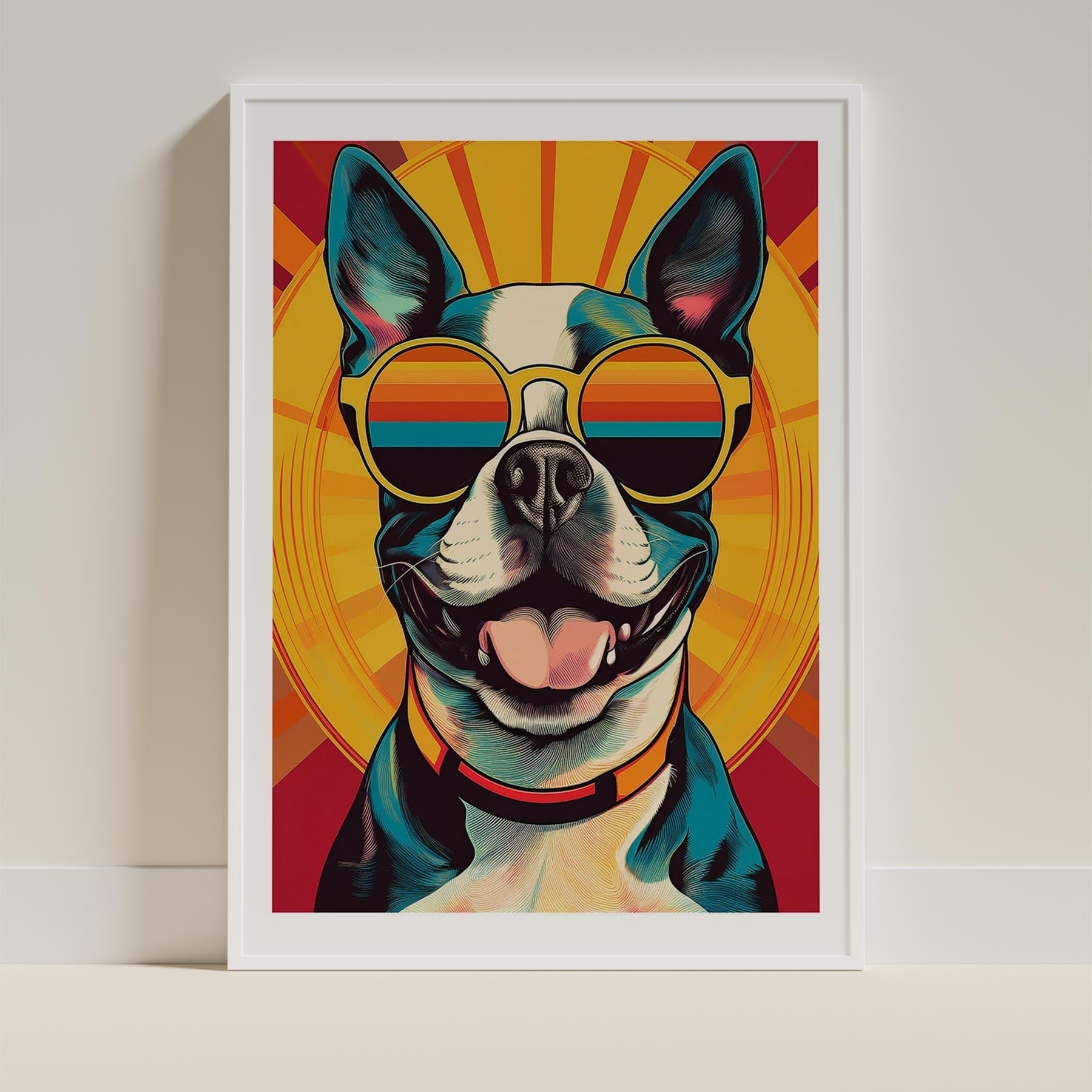Boston Terrier In Colourful Sunnies 2 image 9