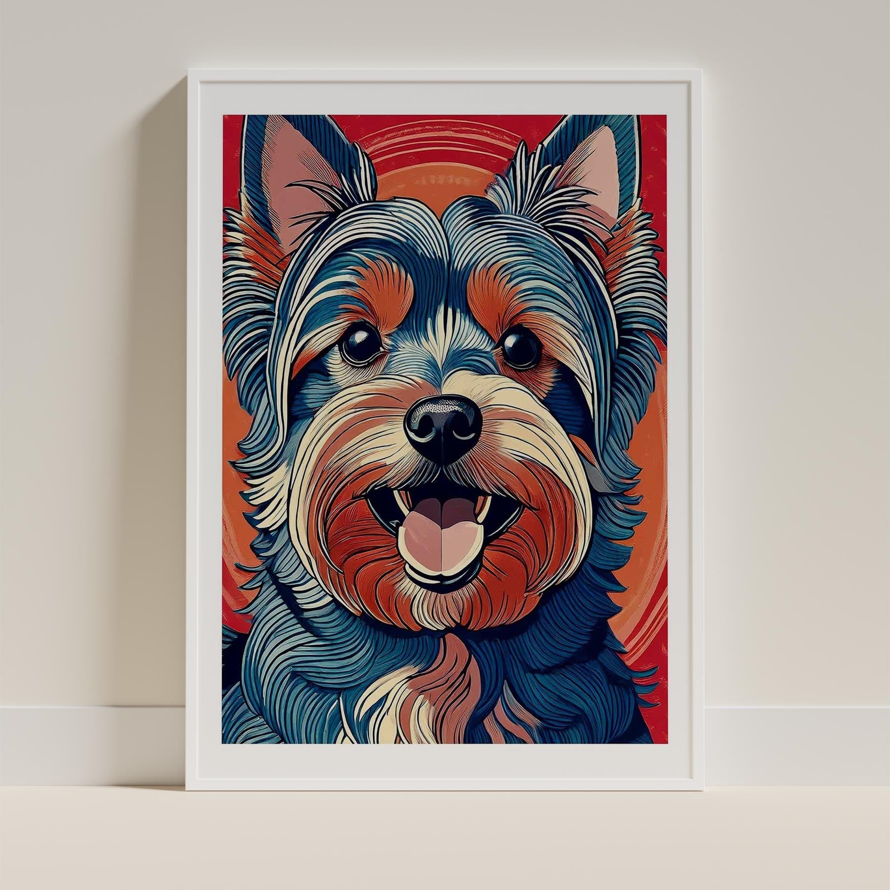 Yorkshire Terrier Hokusai Japanese Inspired Dog Series image 9