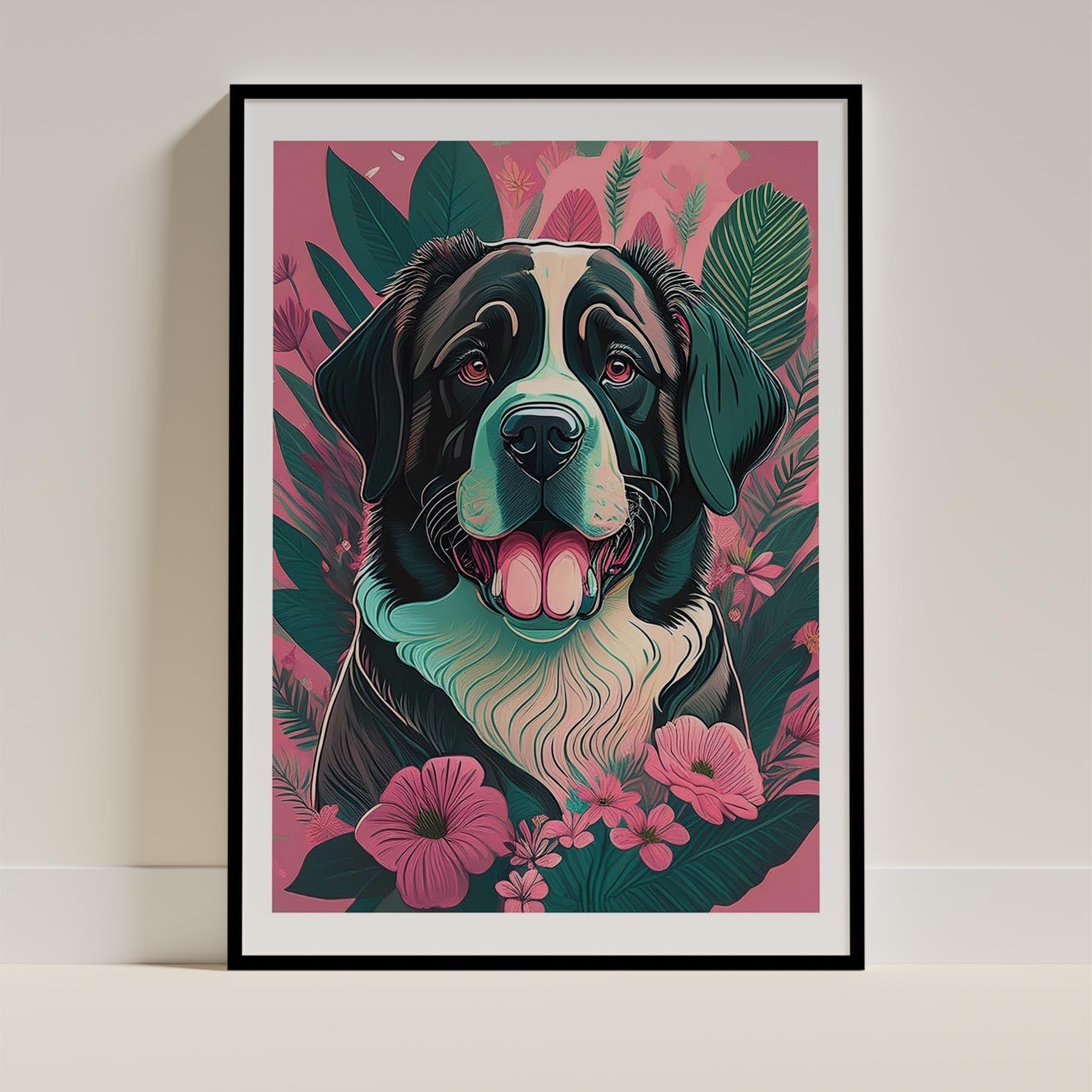 Saint Bernard Flowery Dog image 11
