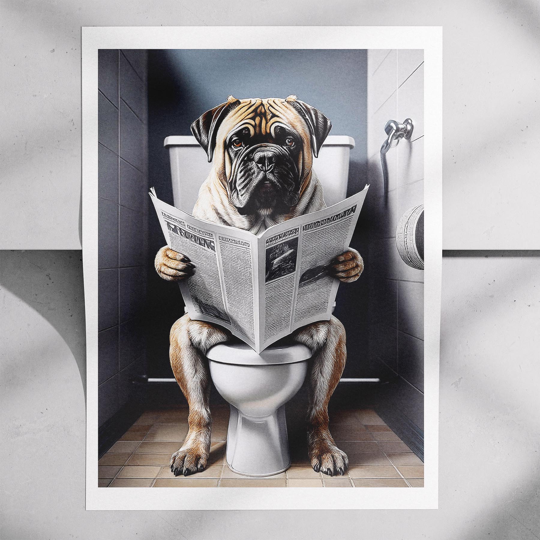 Bullmastiff Toilet Humour Dog Series image 7