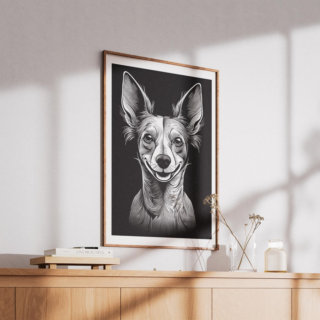 Chinese Crested Line Dog Series in Black and White image 5