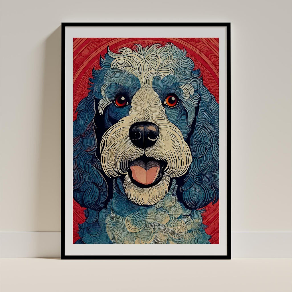 Cavoodle Hokusai Japanese Inspired Dog Series image 0