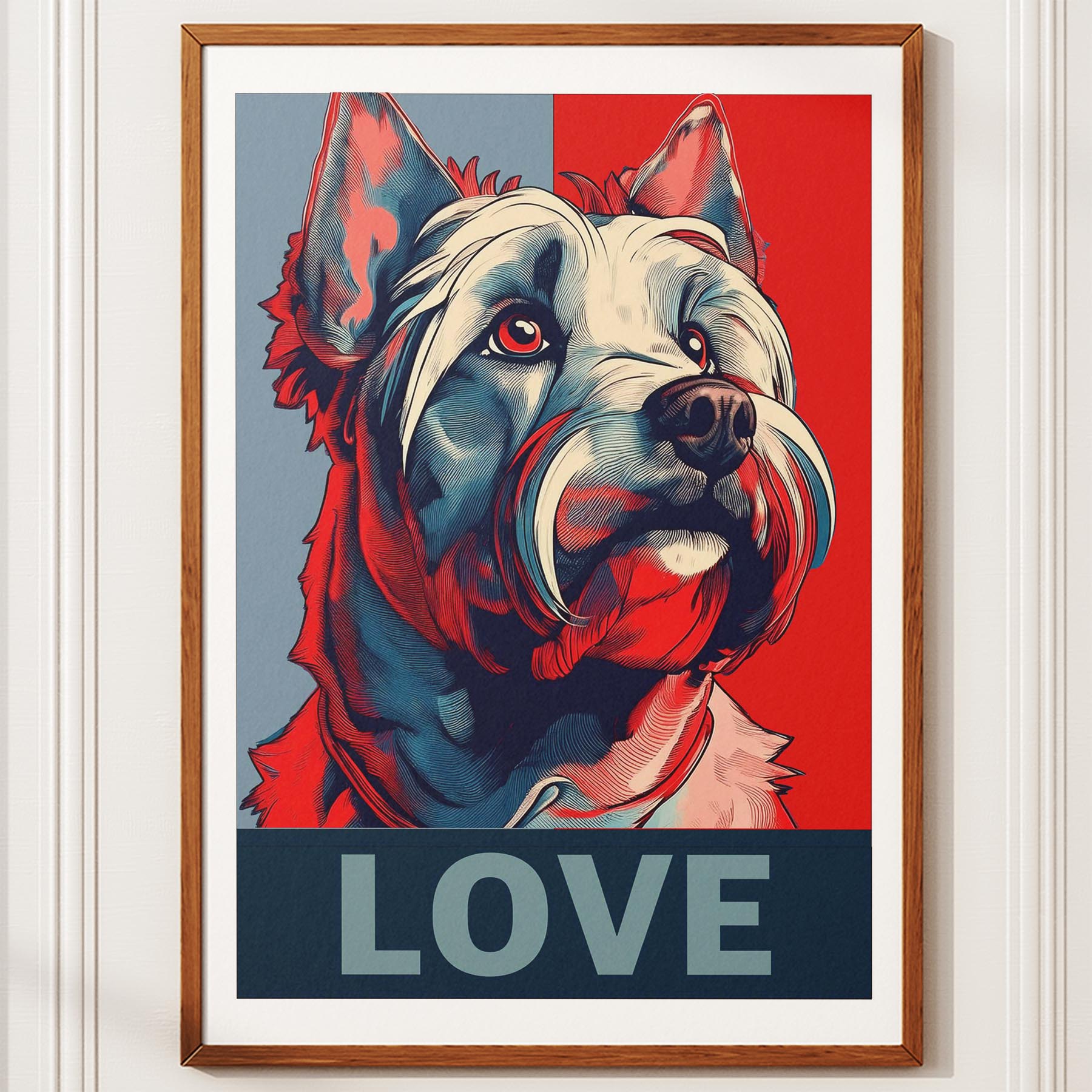 Australian Silky Terrier LOVE Series Inspired by the Obama Poster image 10