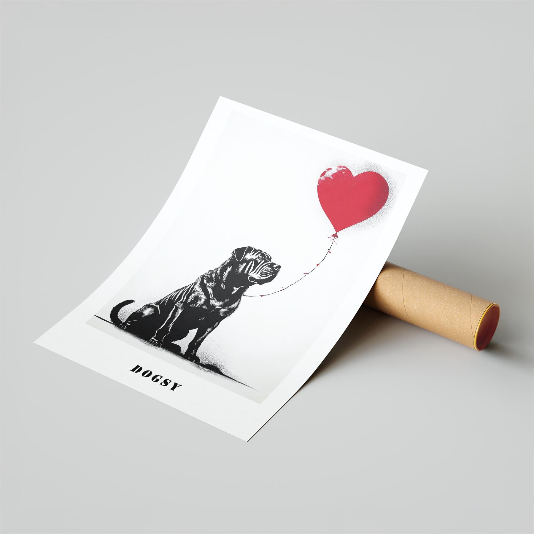 Shar Pei DOGSY Series inspired by the Art of Banksy with text Dogsy image 6