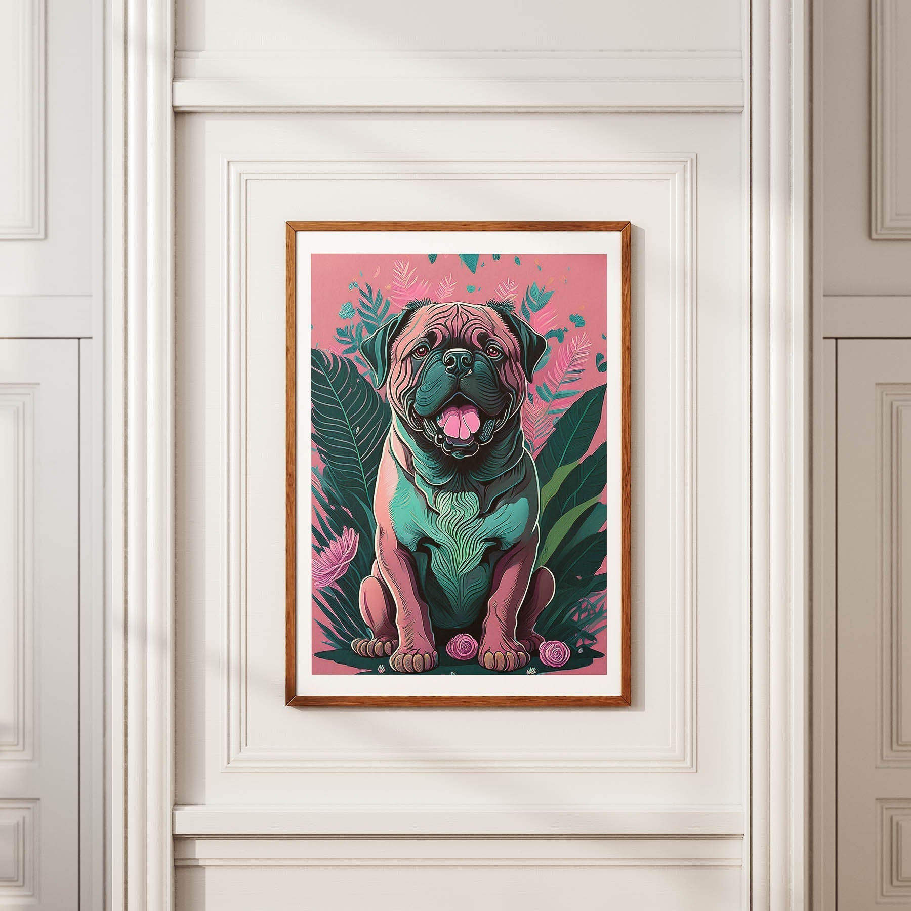 Bullmastiff Flowery Dog image 3