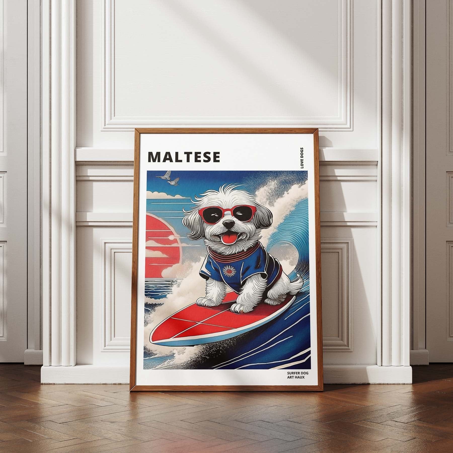Maltese Hokosai Surfer Dogs 1 image 4
