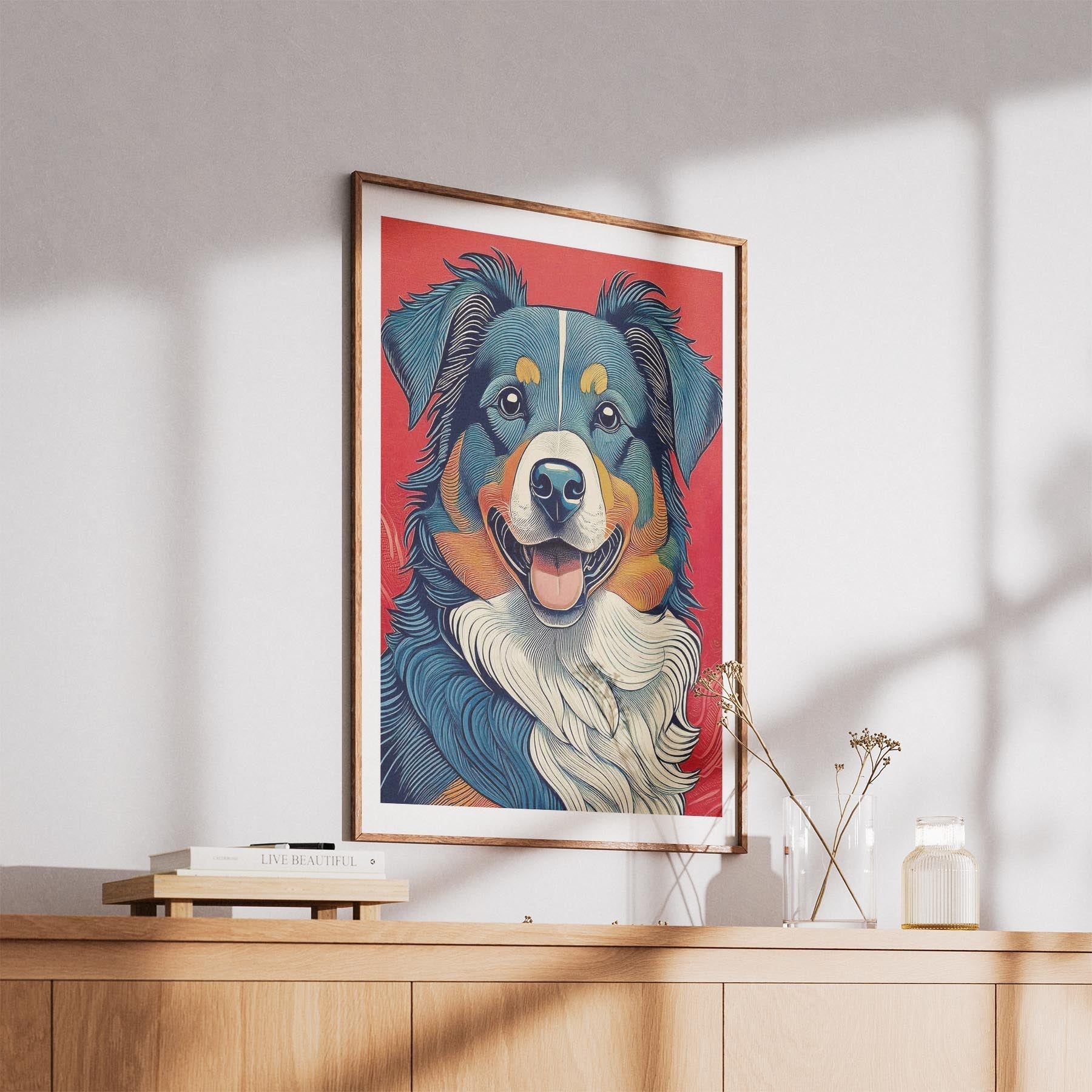 Australian Shepherd Hokusai Japanese Inspired Dog Series 1 image 5