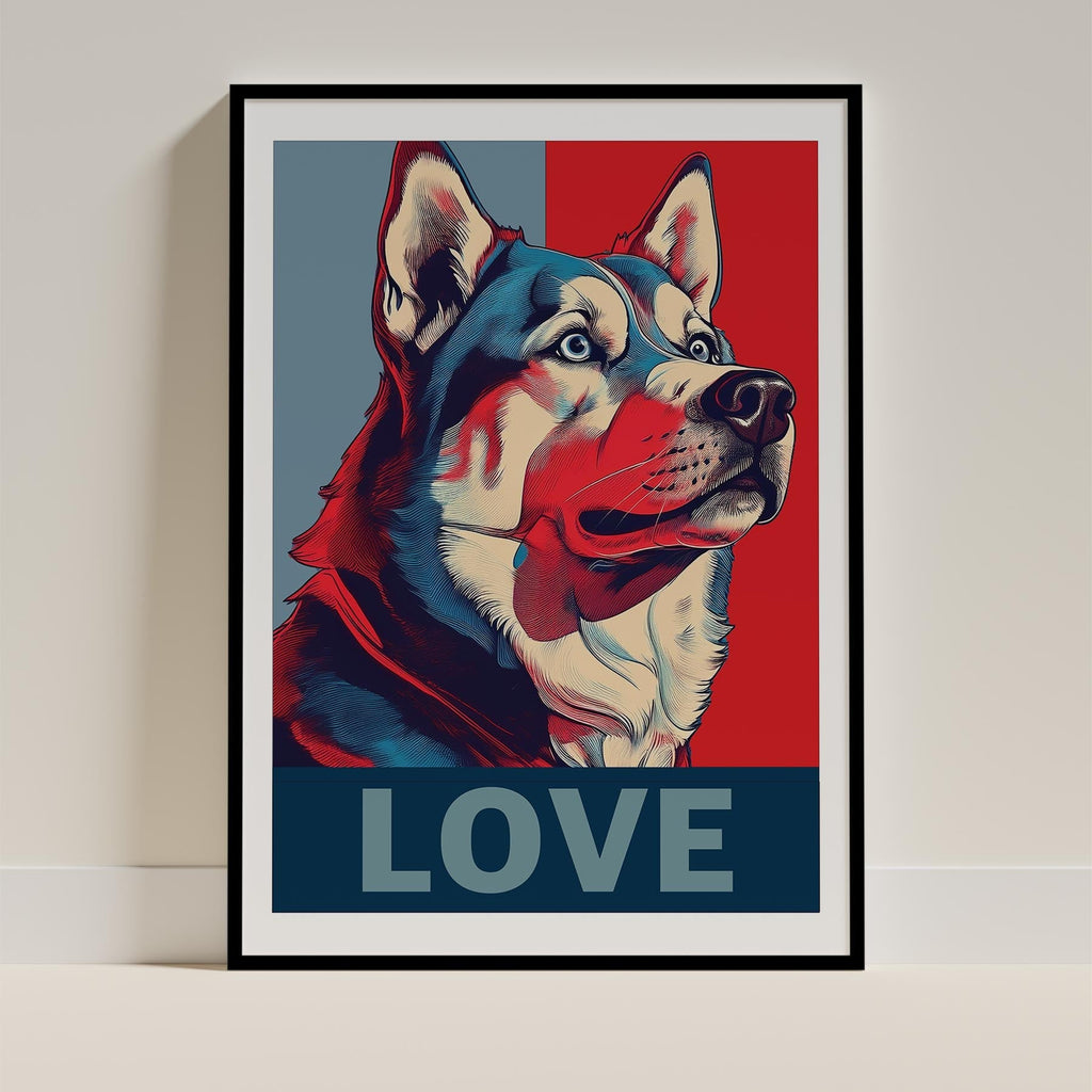 Siberian Husky LOVE Series Inspired by the Obama Poster image 0