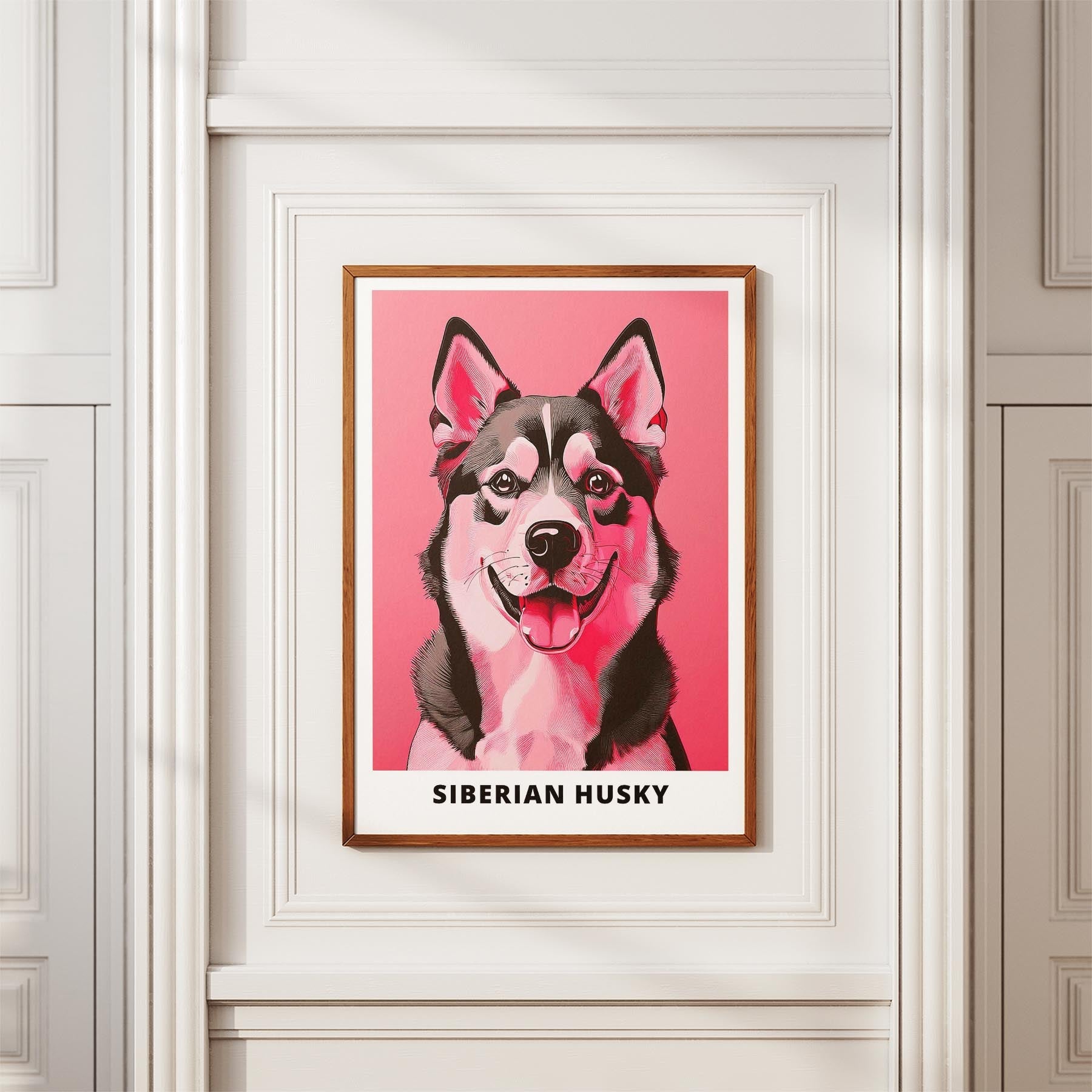 Siberian Husky Pink and Black Dog Series 1 image 3