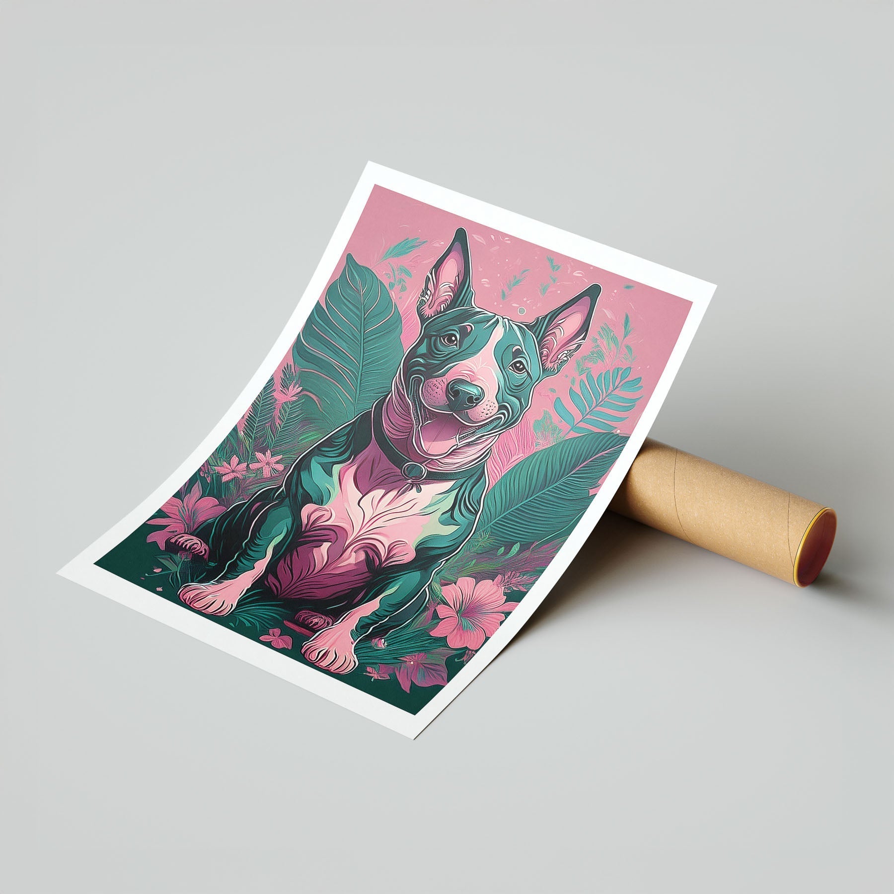 Bull Terrier Flowery Dog image 7