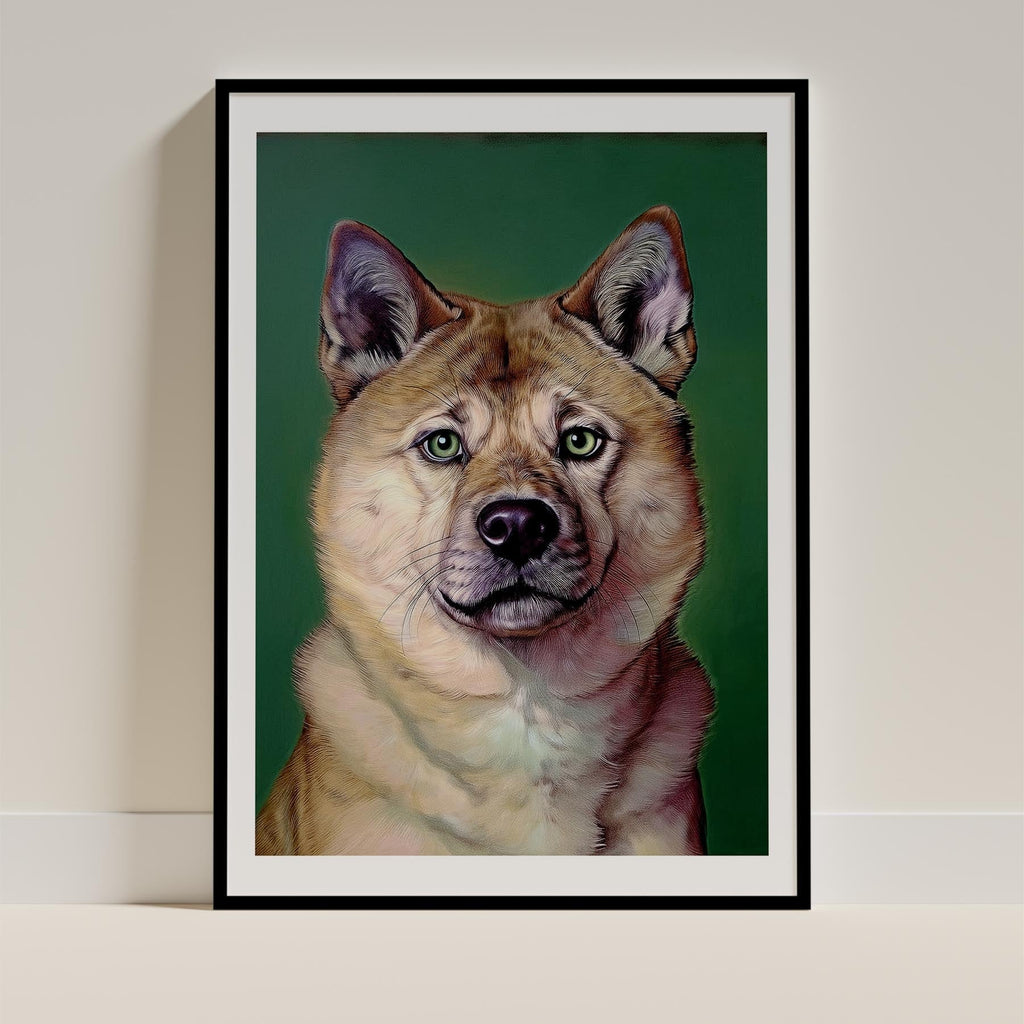 Akita Inu Green Painted Series image 0
