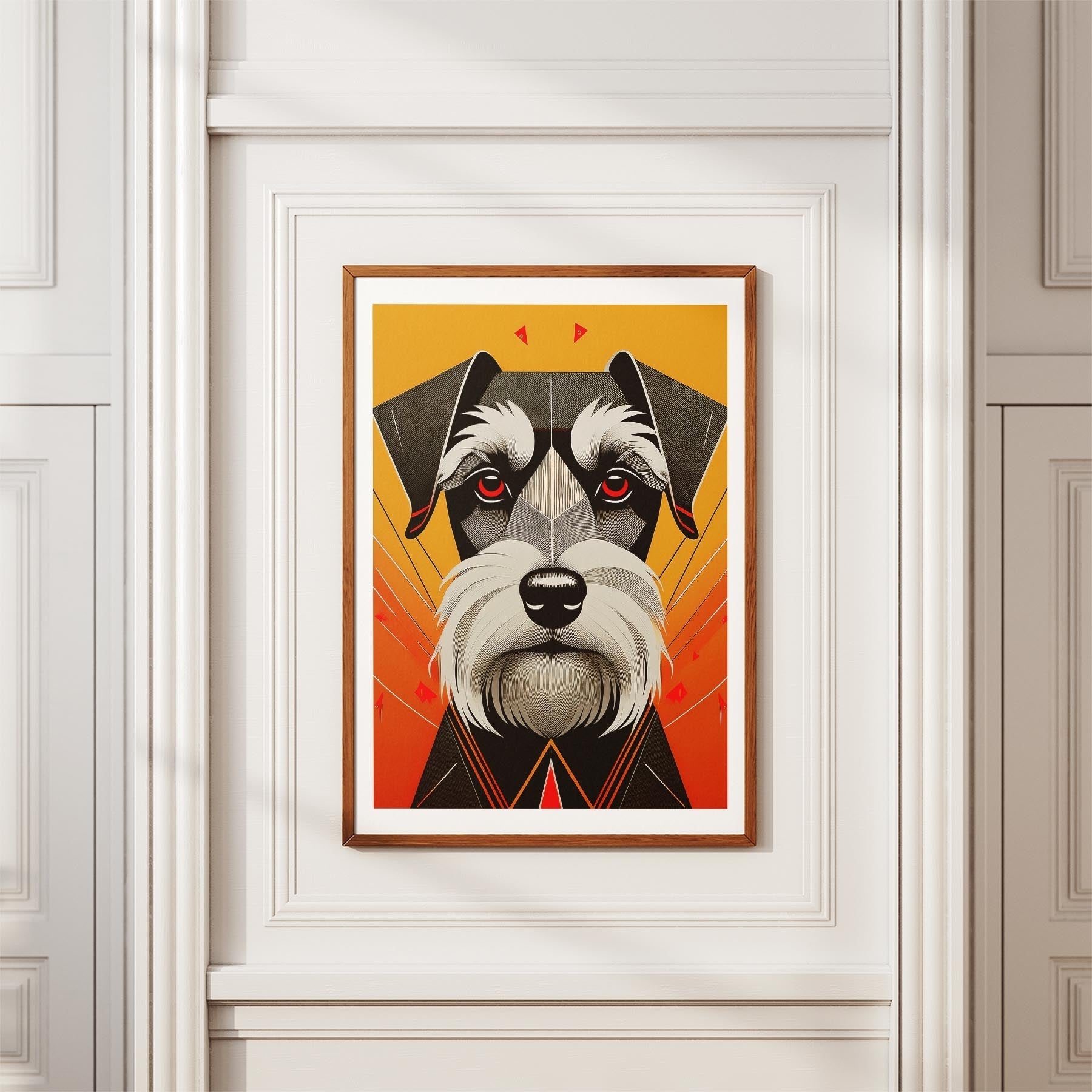 Schnauzer Geometric Orange Series image 3