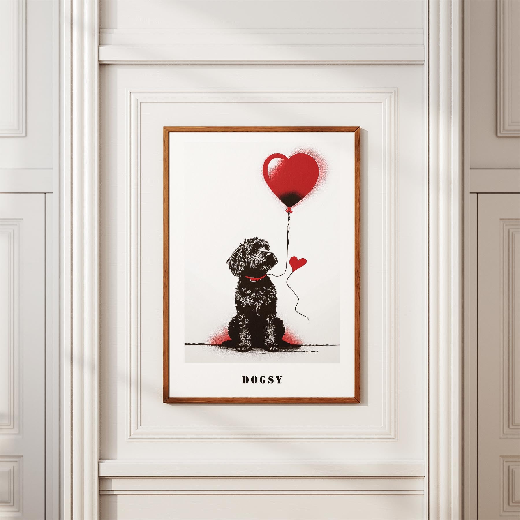 Groodle DOGSY Series inspired by the Art of Banksy with text Dogsy image 3