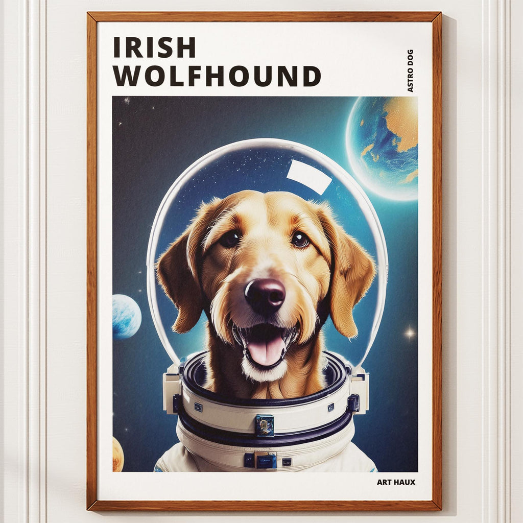 Irish Wolfhound Astronaut Dog Series with Text Astro Dog image 10