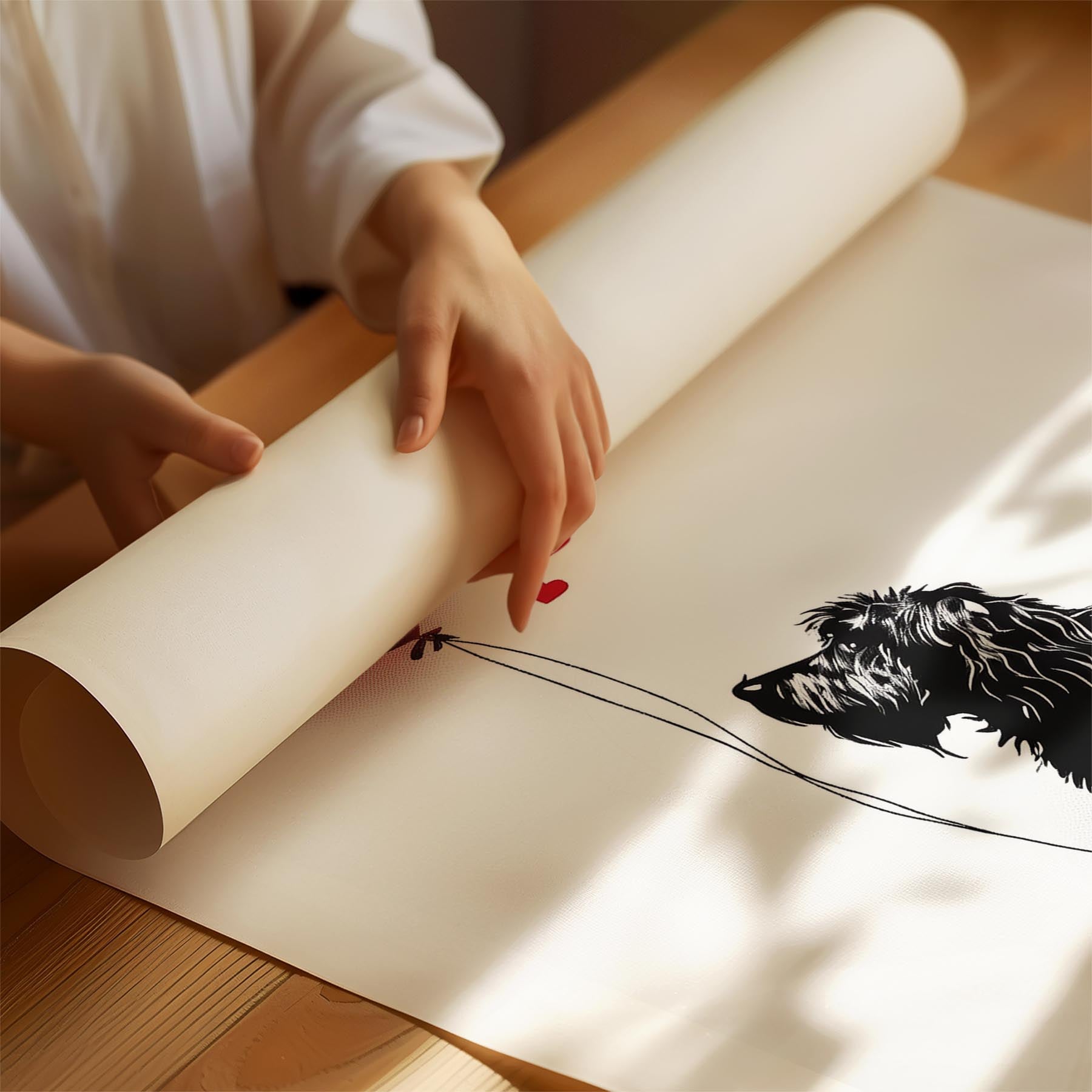 Old English Sheepdog DOGSY Series inspired by the Art of Banksy with text Dogsy image 1