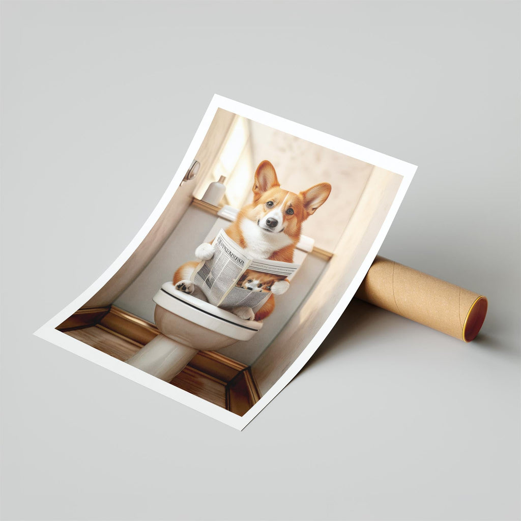 Corgi Toilet Humour Dog Series image 6