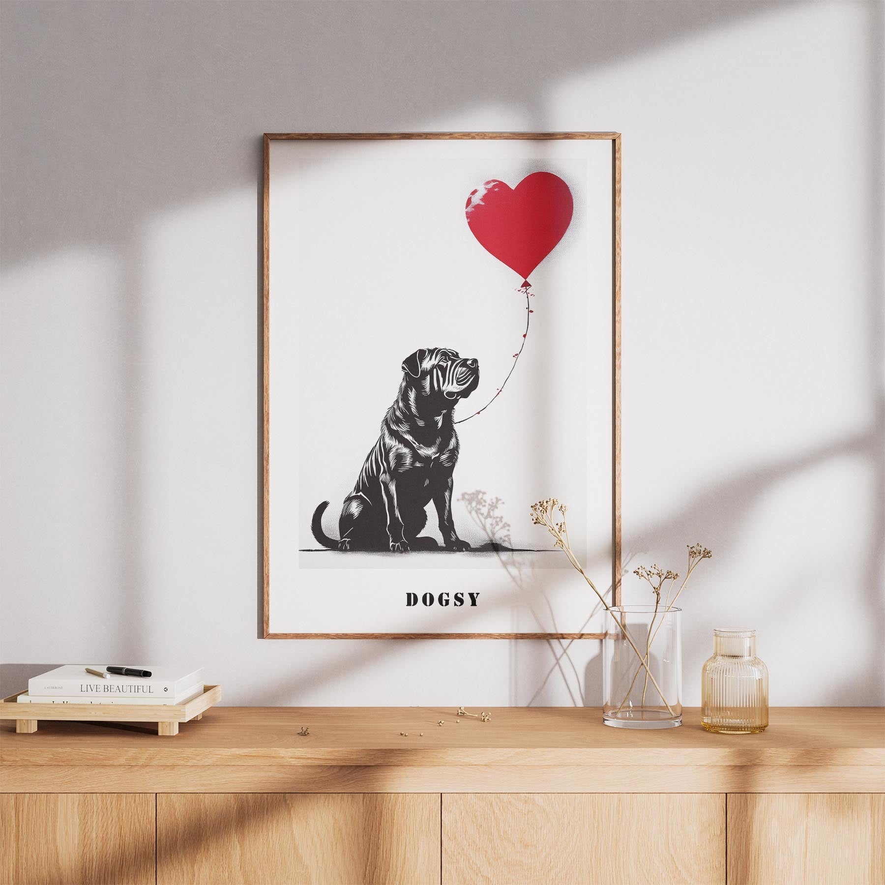 Shar Pei DOGSY Series inspired by the Art of Banksy with text Dogsy image 8