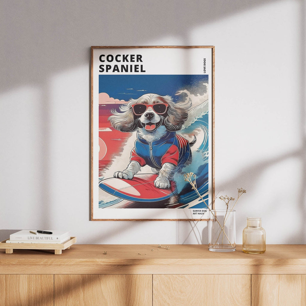 Cocker Spaniel Hokosai Surfer Dogs 1 image 8