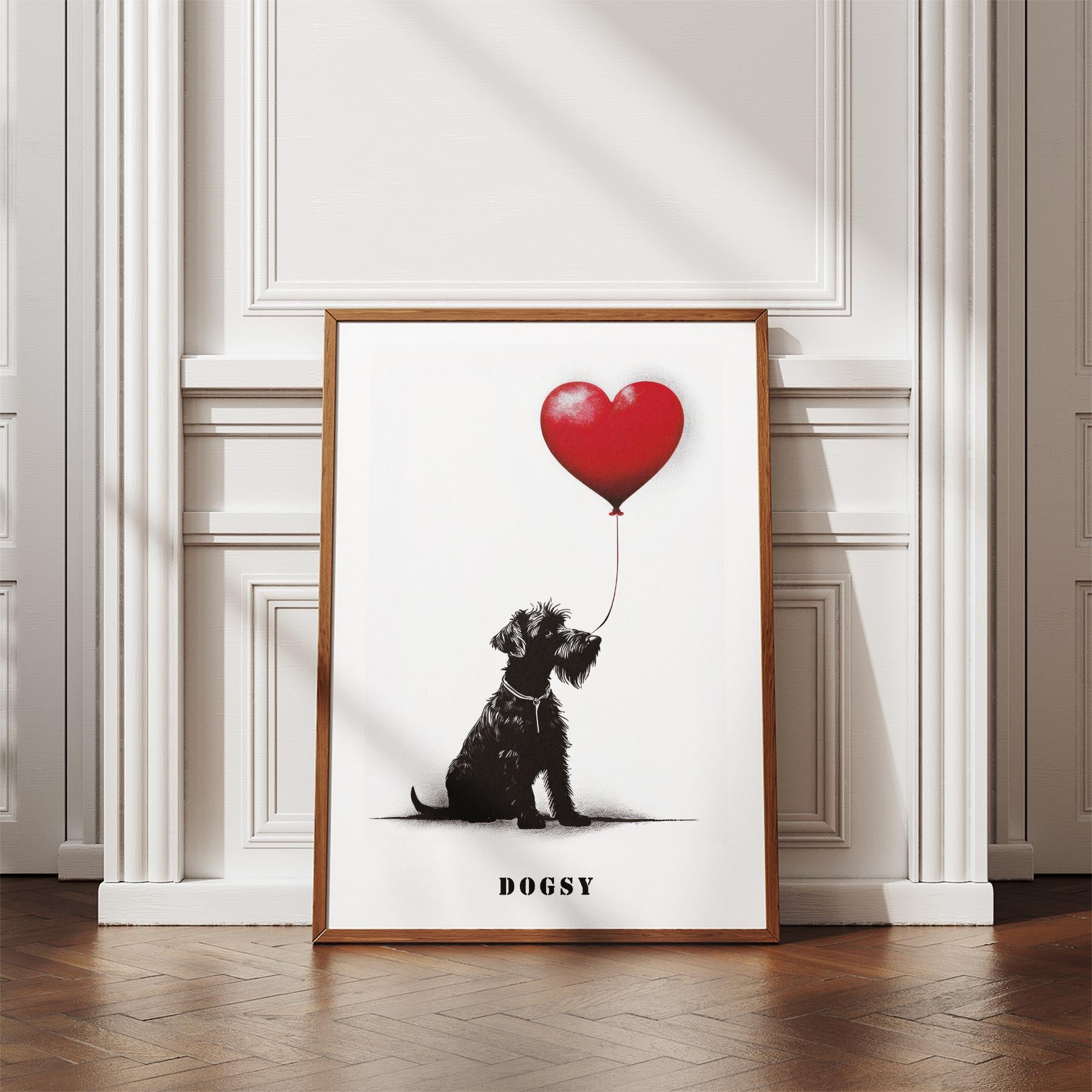 Irish Terrier DOGSY Series inspired by the Art of Banksy with text Dogsy image 4