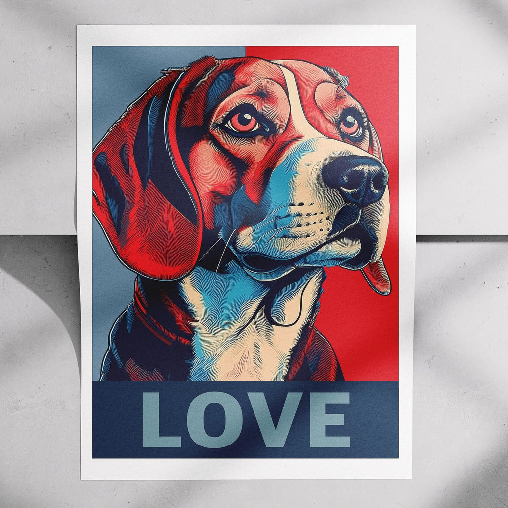 Beagle LOVE Series Inspired by the Obama Poster image 7
