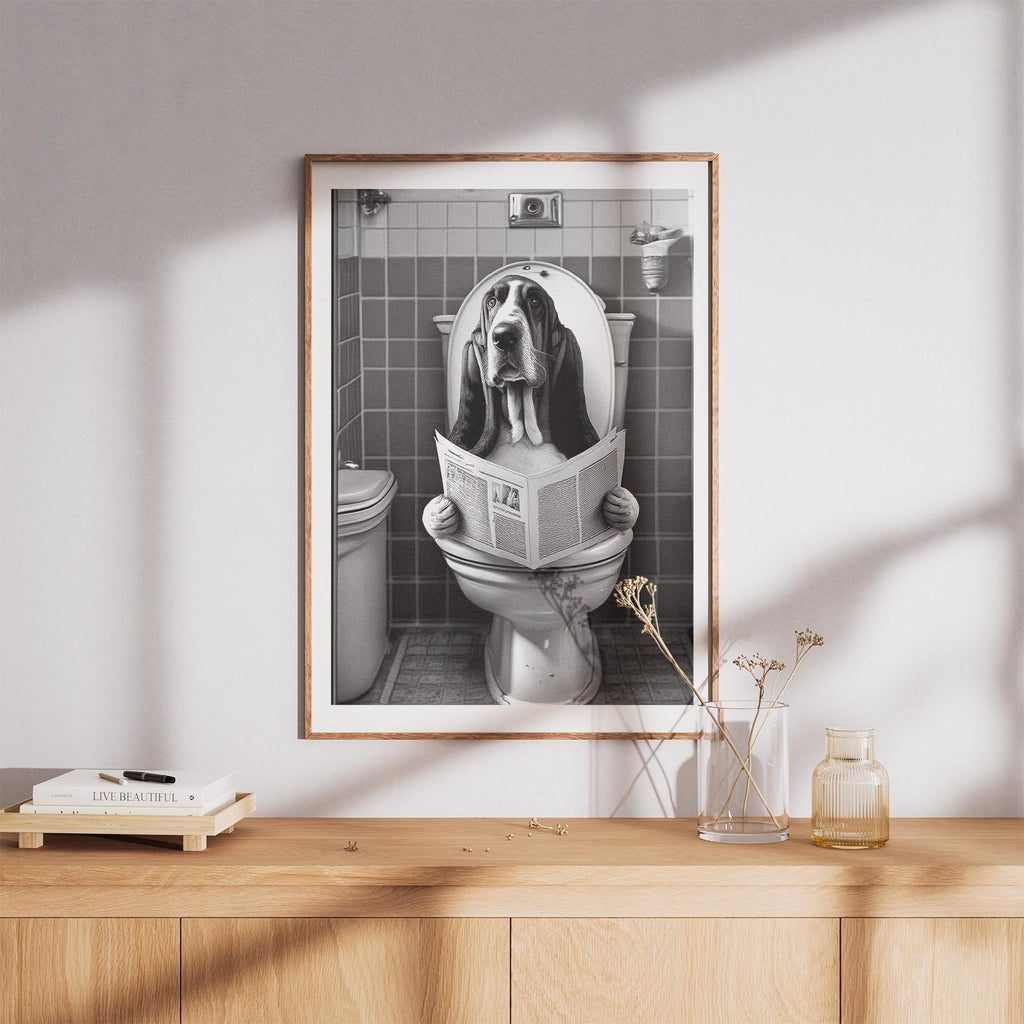 Basset Hound Toilet Humour Dog Series image 8