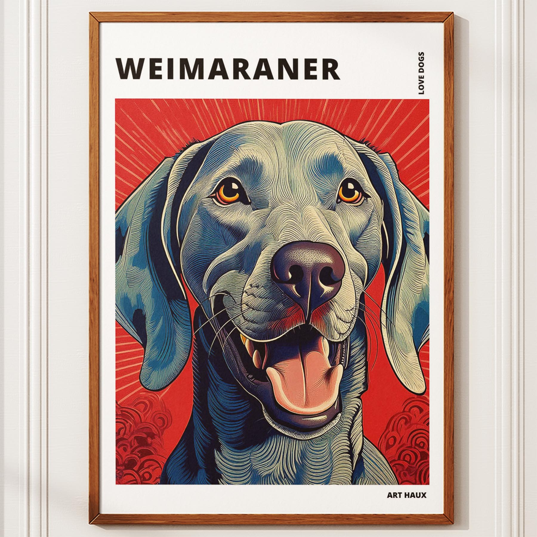 Whippet Hokusai Japanese Inspired Dog Series with Text image 9