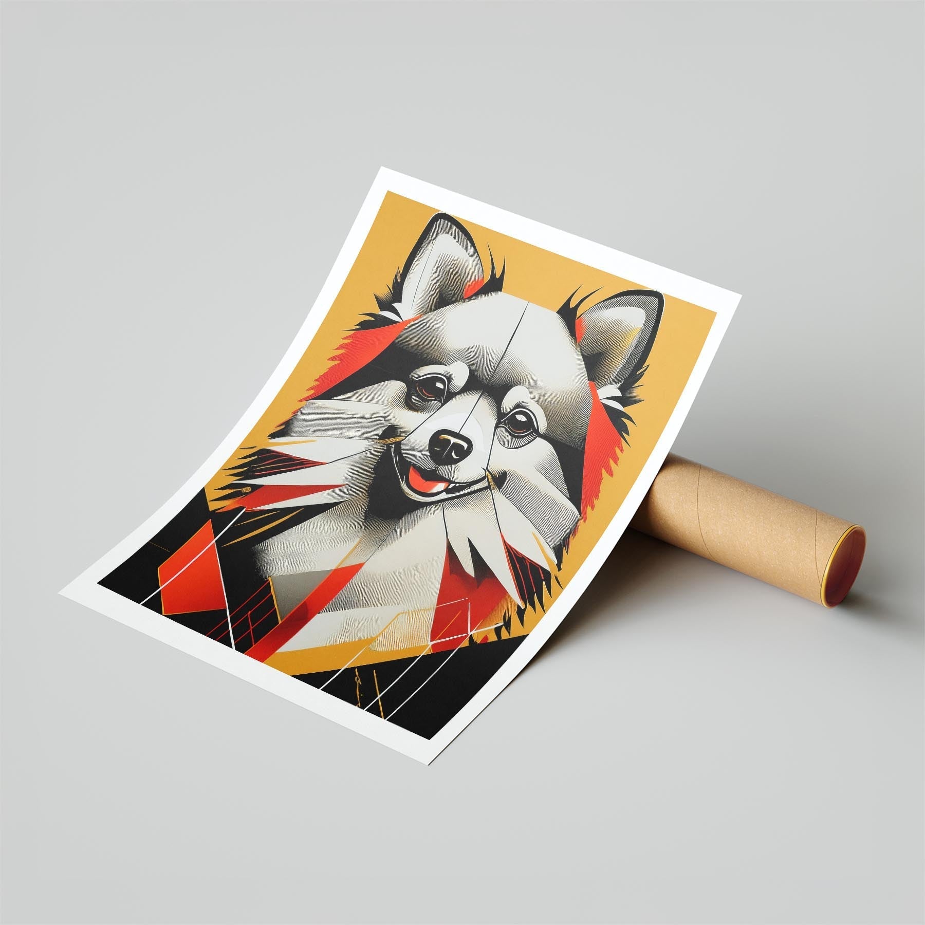 Pomeranian Geometric Orange Series image 6