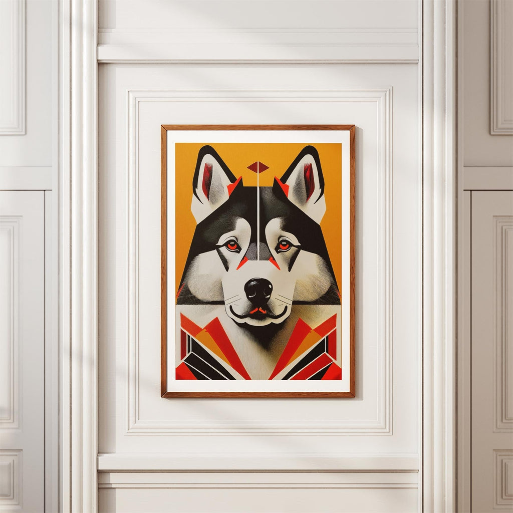 Alaskan Malamute Geometric Orange Series image 3