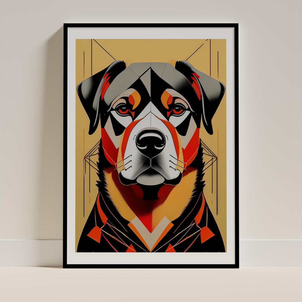 Rottweiler Geometric Orange Series image 0