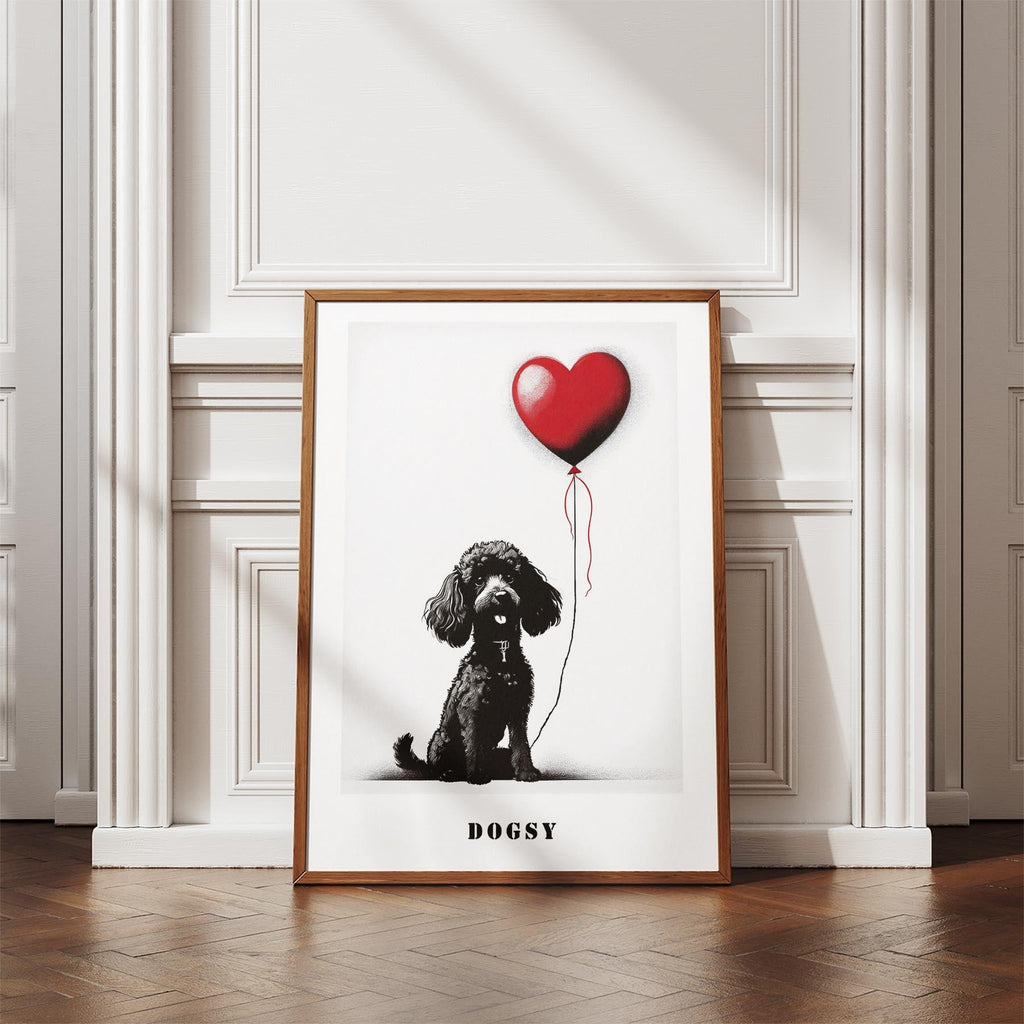 Poodle DOGSY Series inspired by the Art of Banksy with text Dogsy image 4