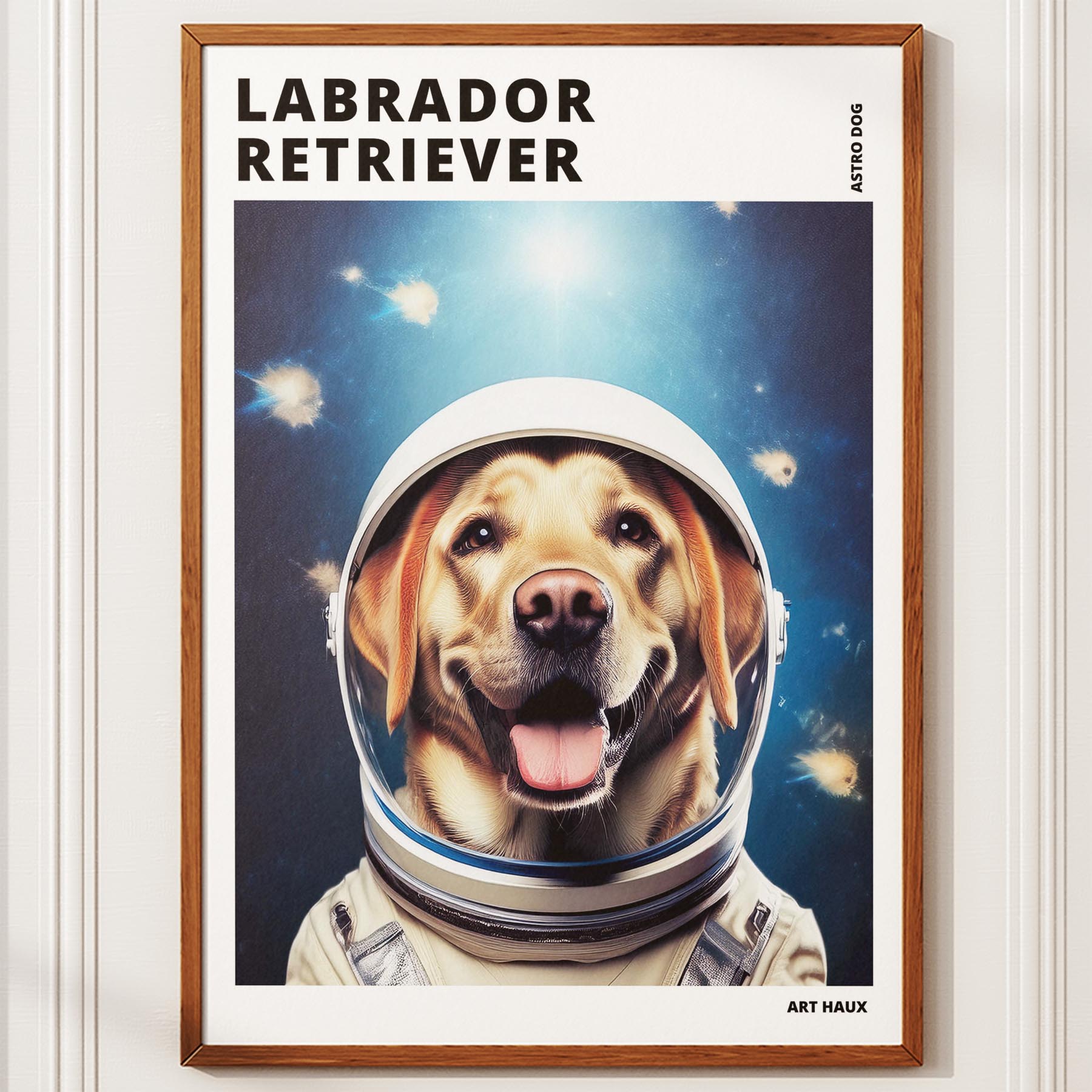 Labrador Retriever Astronaut Dog Series with Text Astro Dog image 10