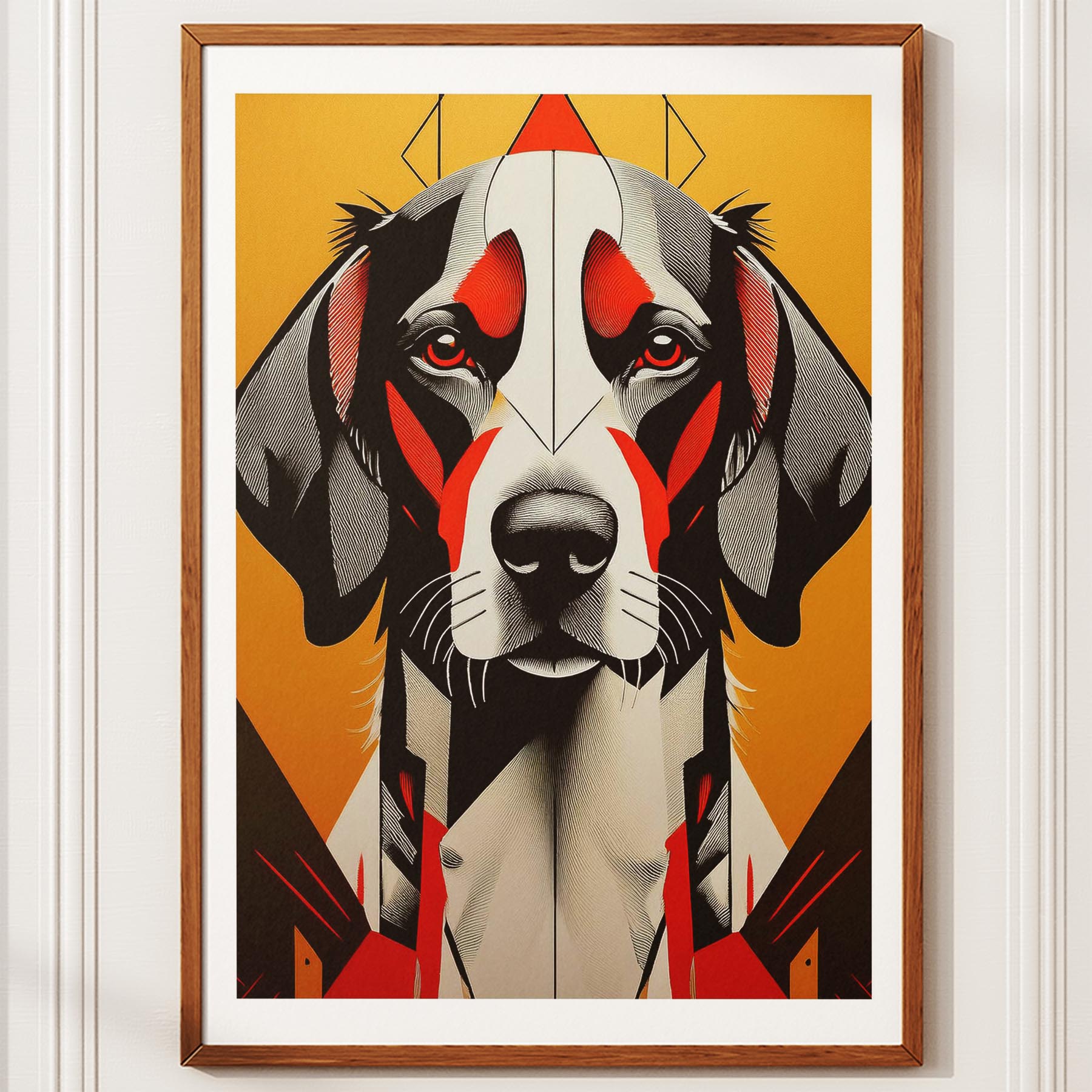 English Setter Geometric Orange Series image 10