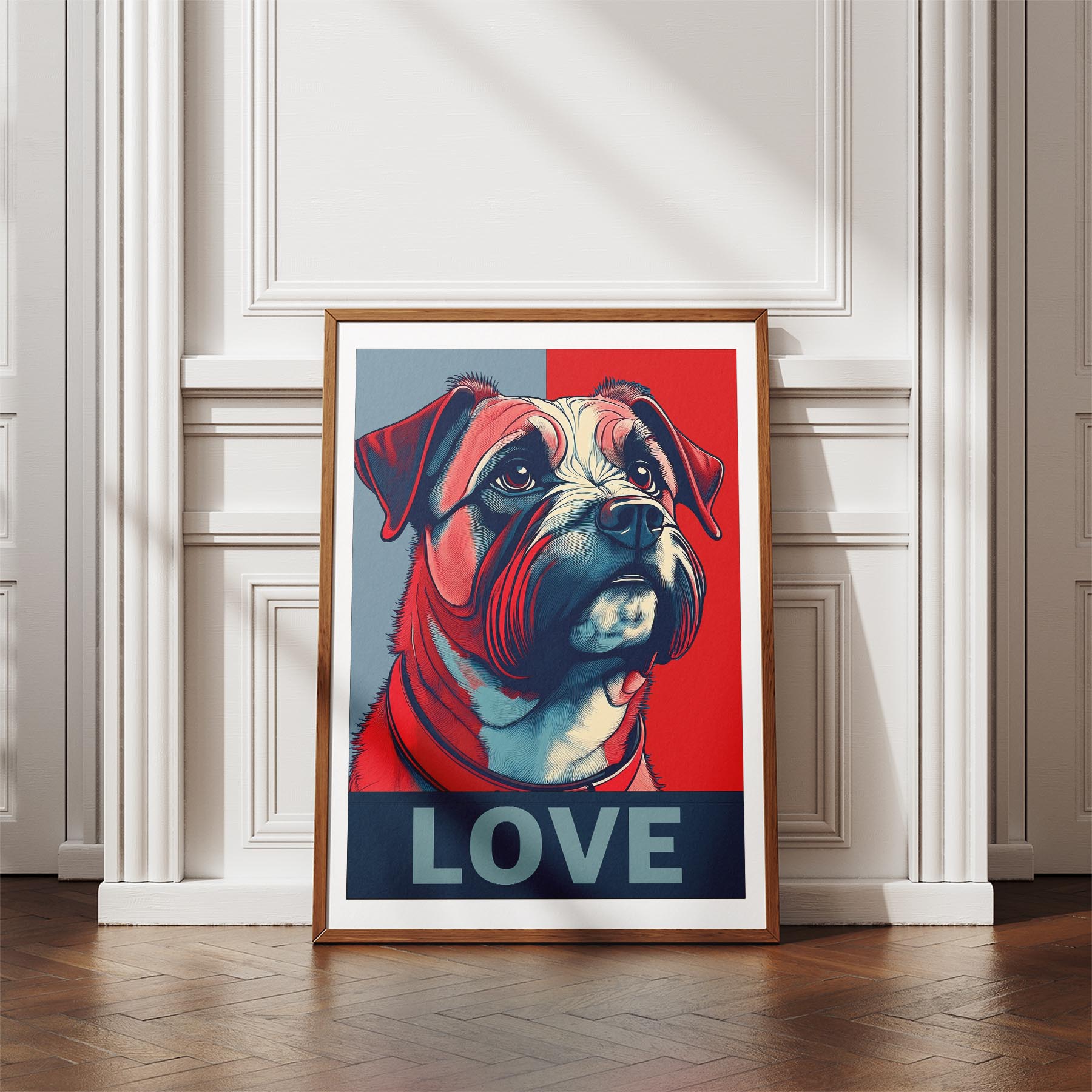 Border Terrier LOVE Series Inspired by the Obama Poster image 4