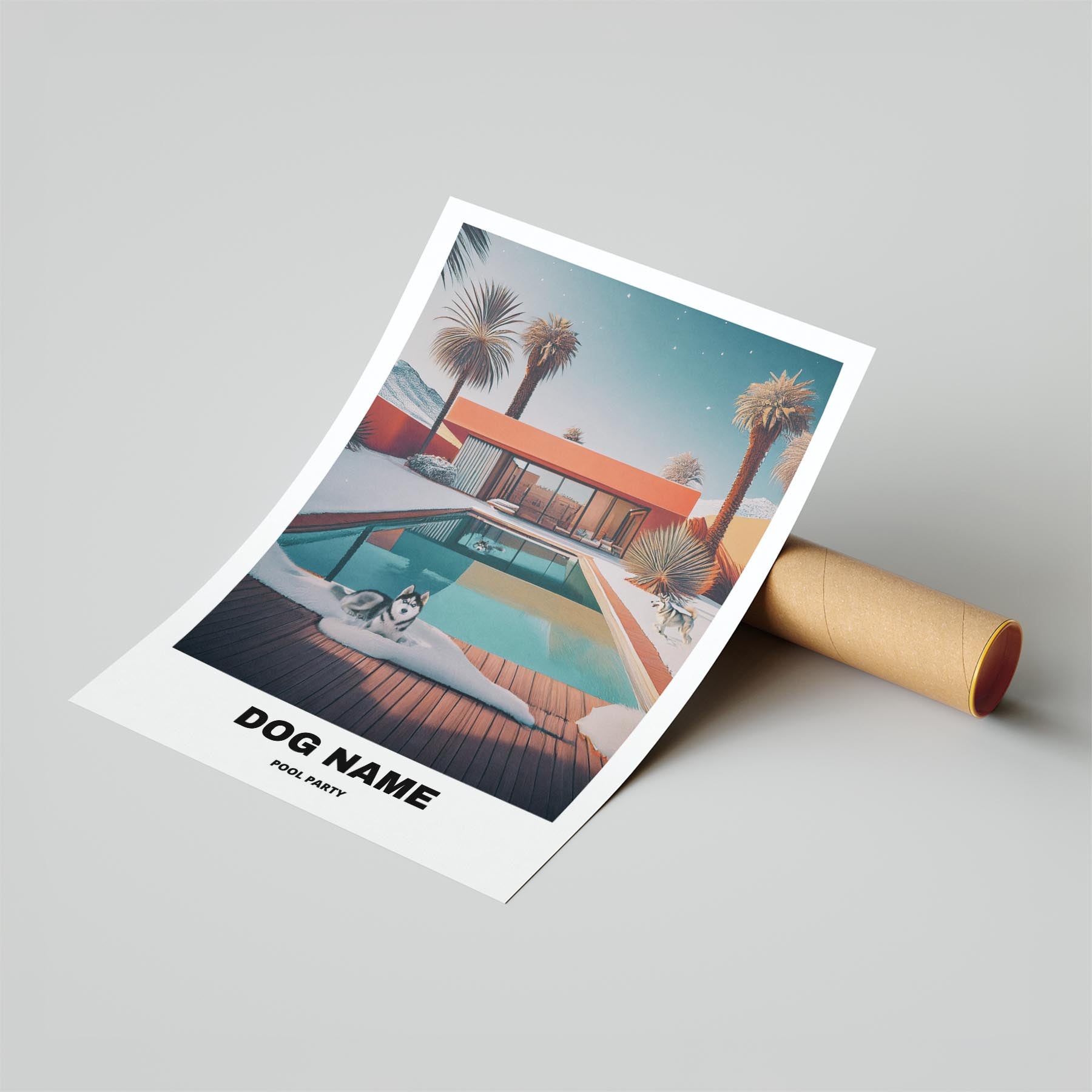 Siberian Husky Custom Pool Party WITH TEXT image 6