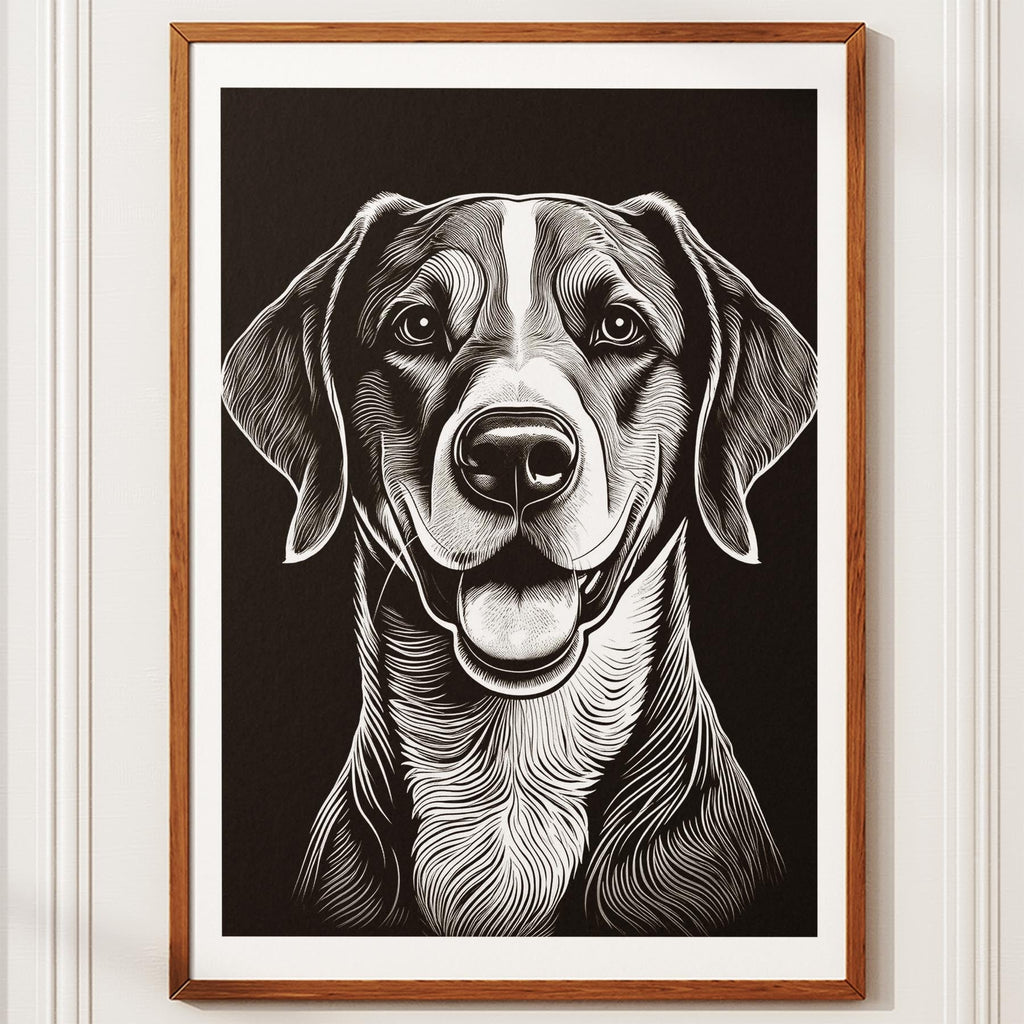 English Pointer Line Dog Series in Black and White image 10