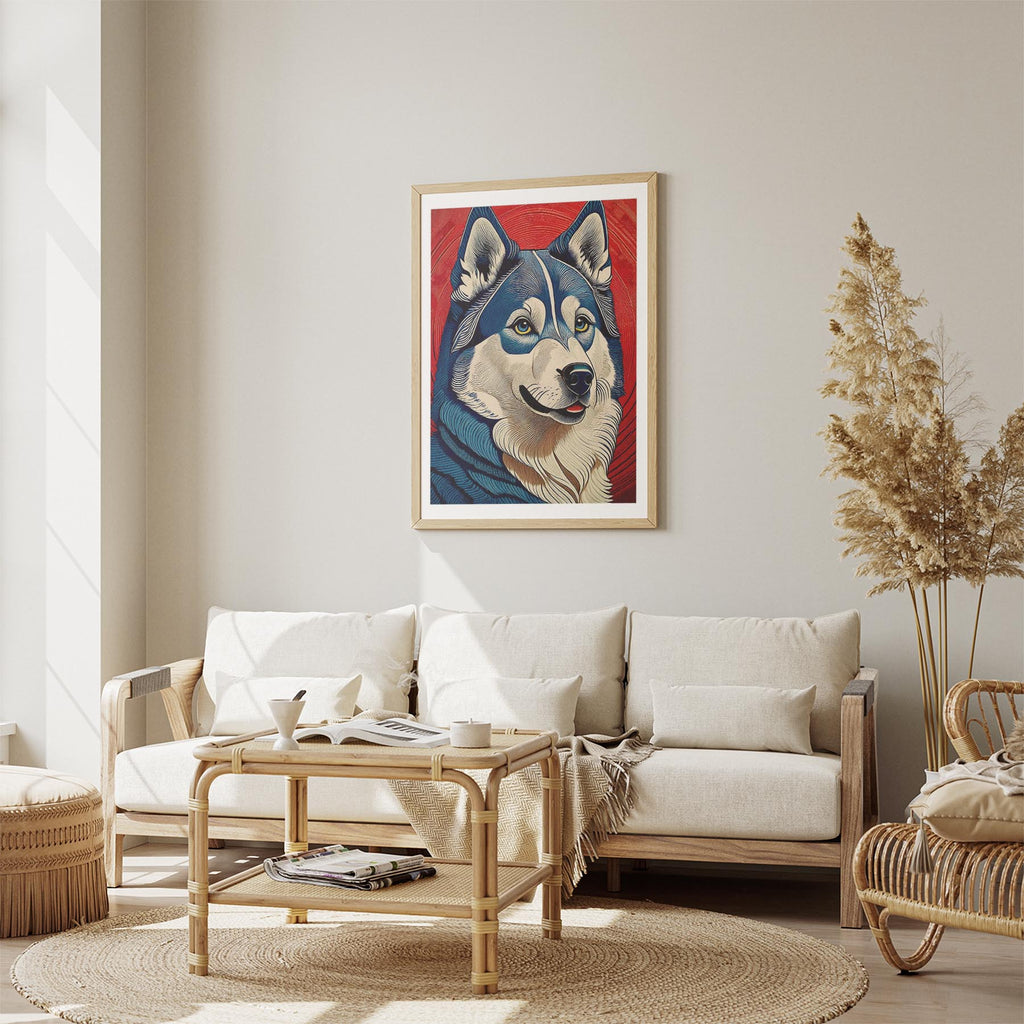 Siberian Husky Hokusai Japanese Inspired Dog Series image 2