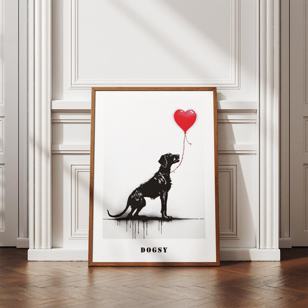 German Pointer DOGSY Series inspired by the Art of Banksy with text Dogsy image 4