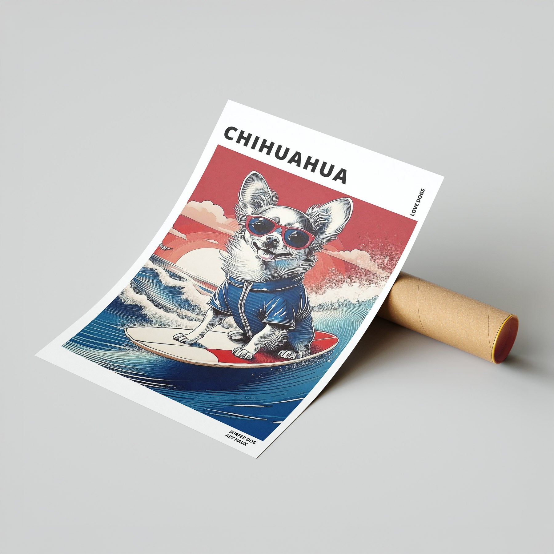 Chihuahua Hokosai Surfer Dogs 1 image 7