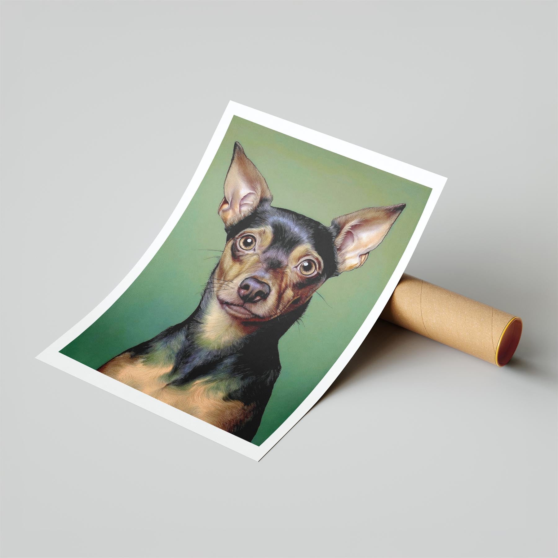 Miniature Pinscher Green Painted Series image 6