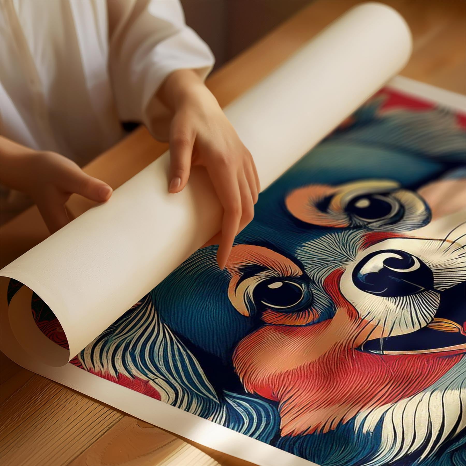 Pomeranian Hokusai Japanese Inspired Dog Series image 1