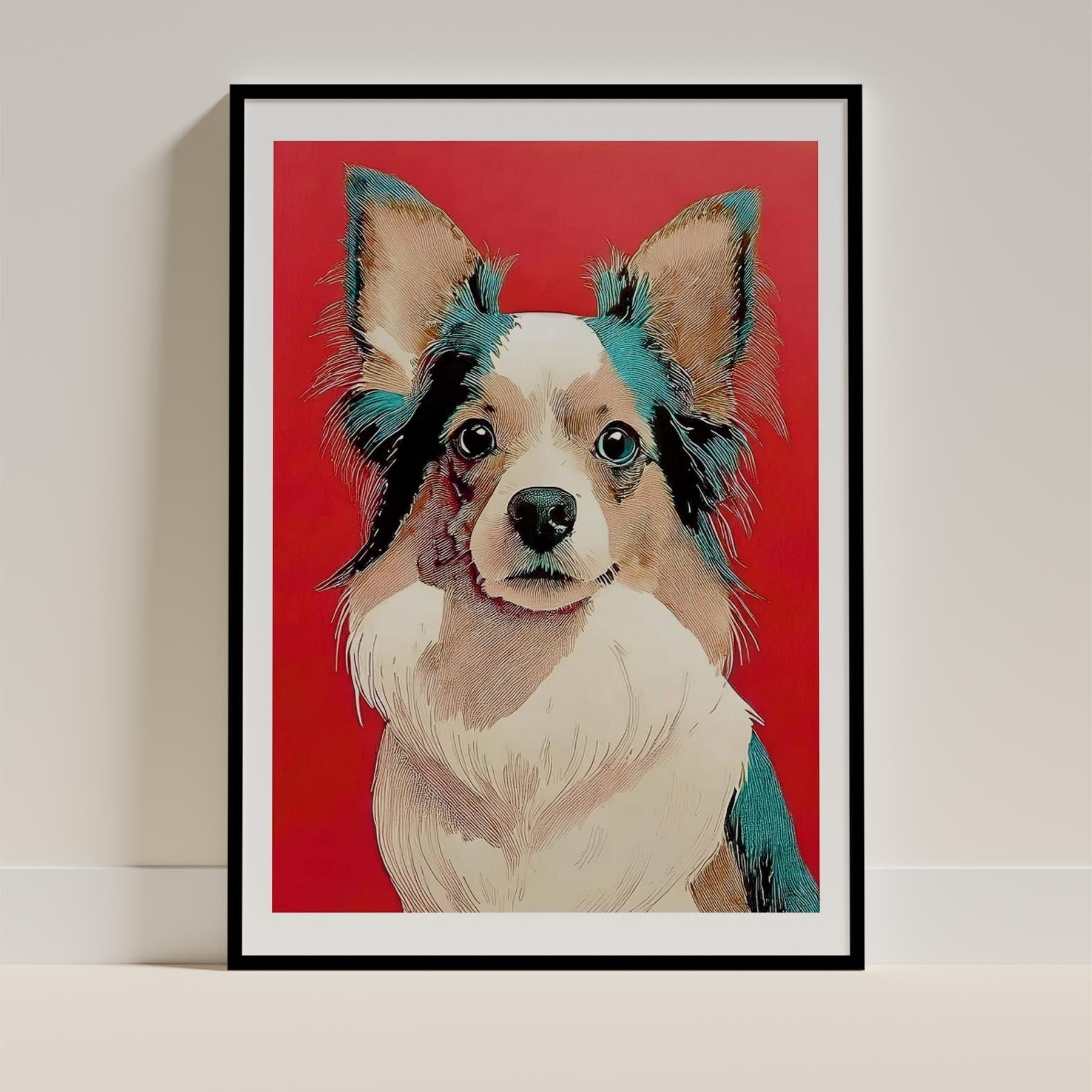 Papillon Dog Art Print Unframed | 7 Unique Designs | Wall Art Gift for Dog Lovers | Dogsy & Co