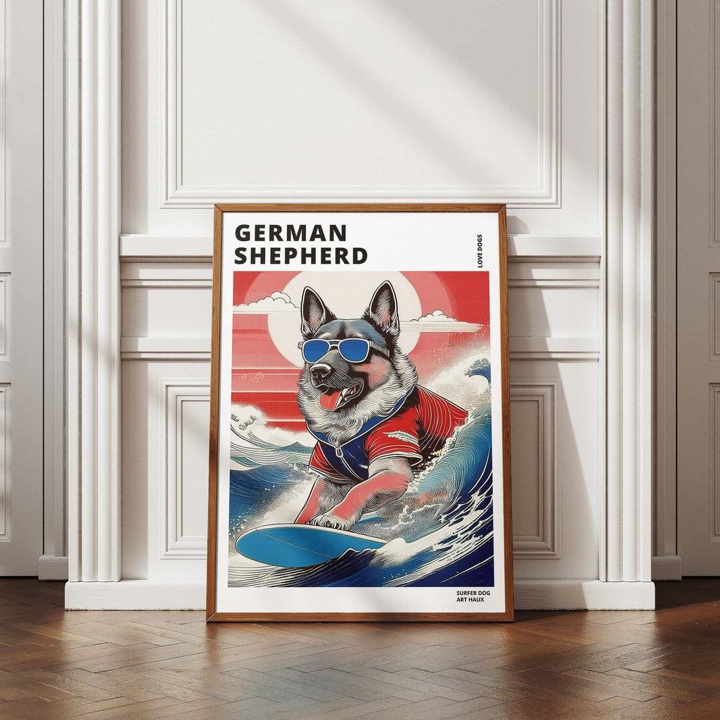 German Shepherd Hokosai Surfer Dogs 1 image 4